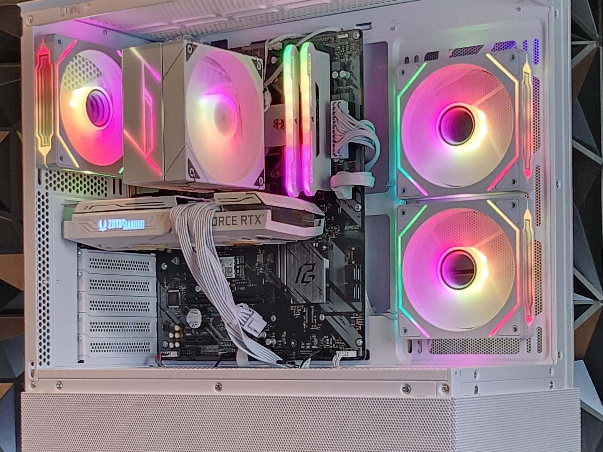 ⚪ White ⚪ Gaming Pc (Ryzen 5 + RTX 3060 TI)
