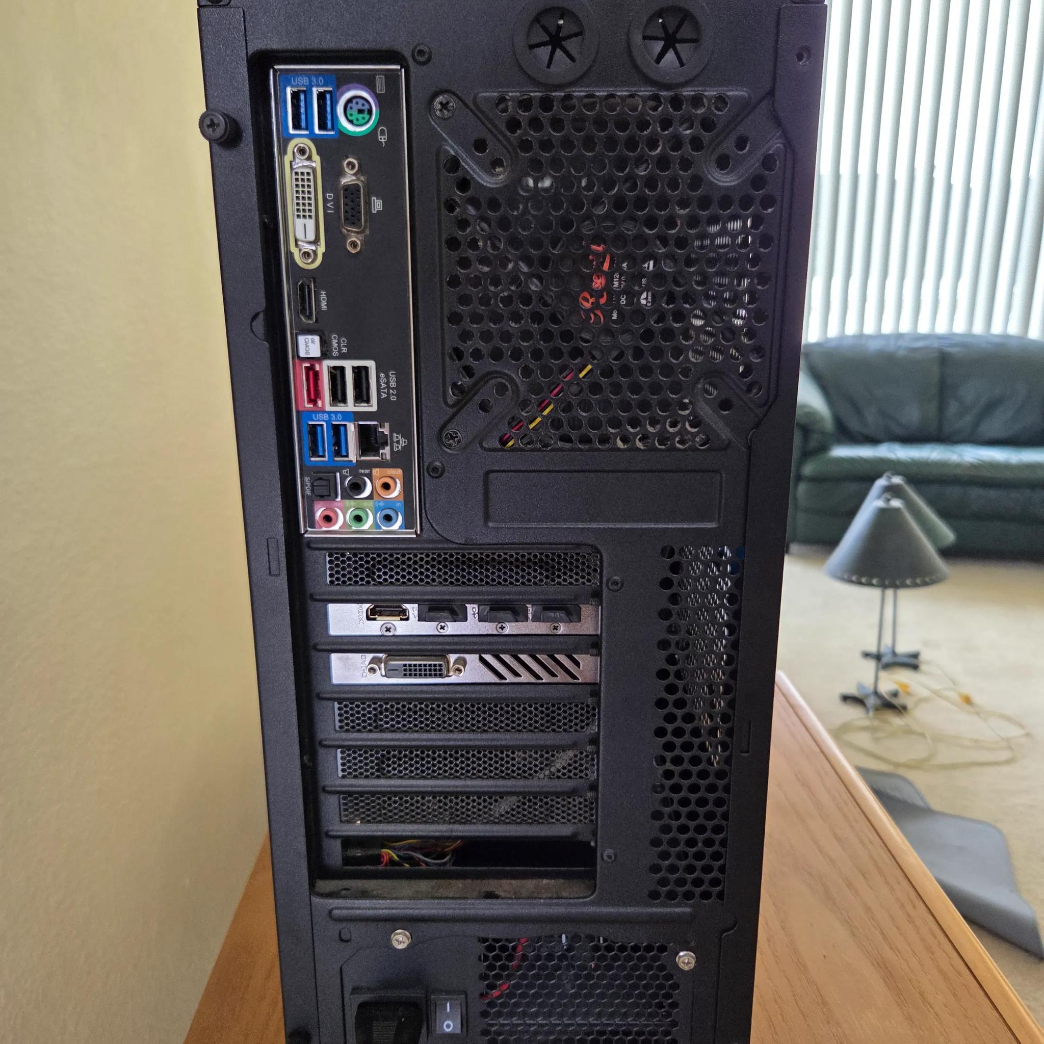 Complete PC with Intel Core i5-3570k CPU and GTX 1050 TI GPU
