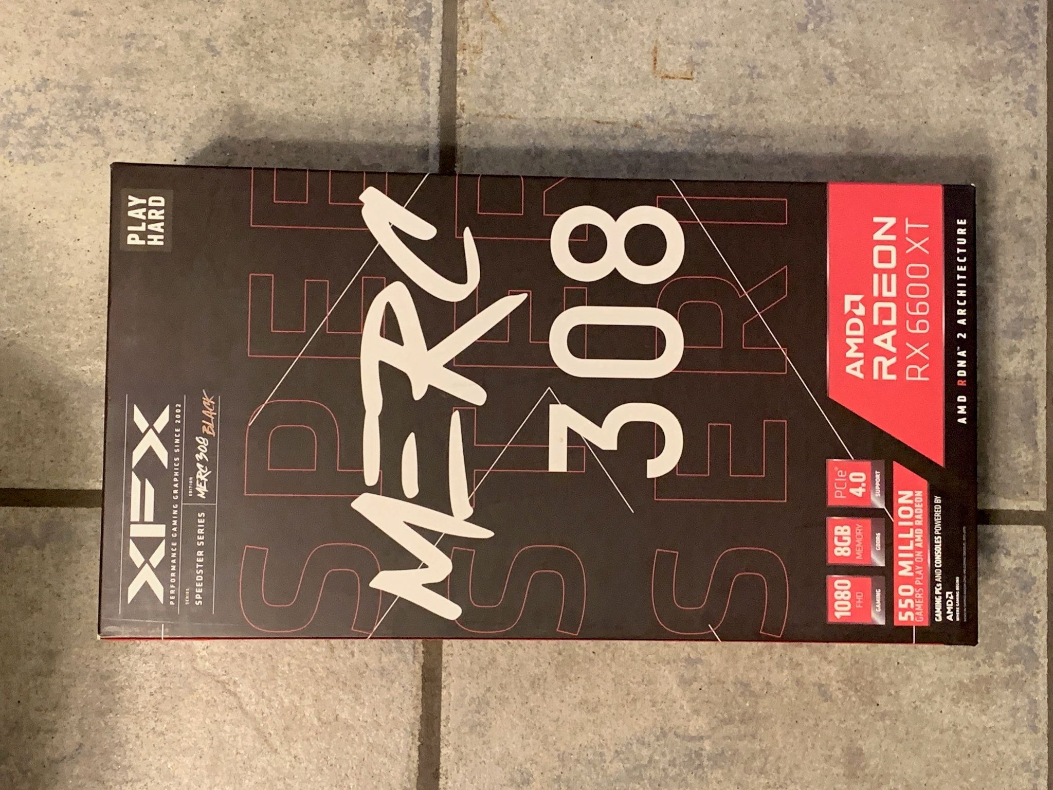 XFX Speedster MERC 308 AMD Radeon RX 6600 XT Black GDDR6 8GB Graphics Card, Used.