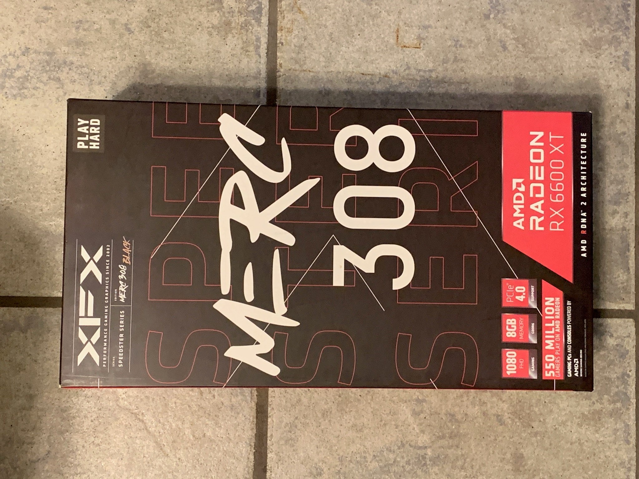 XFX Speedster MERC 308 AMD Radeon RX 6600 XT Black GDDR6 8GB Graphics Card, Used.