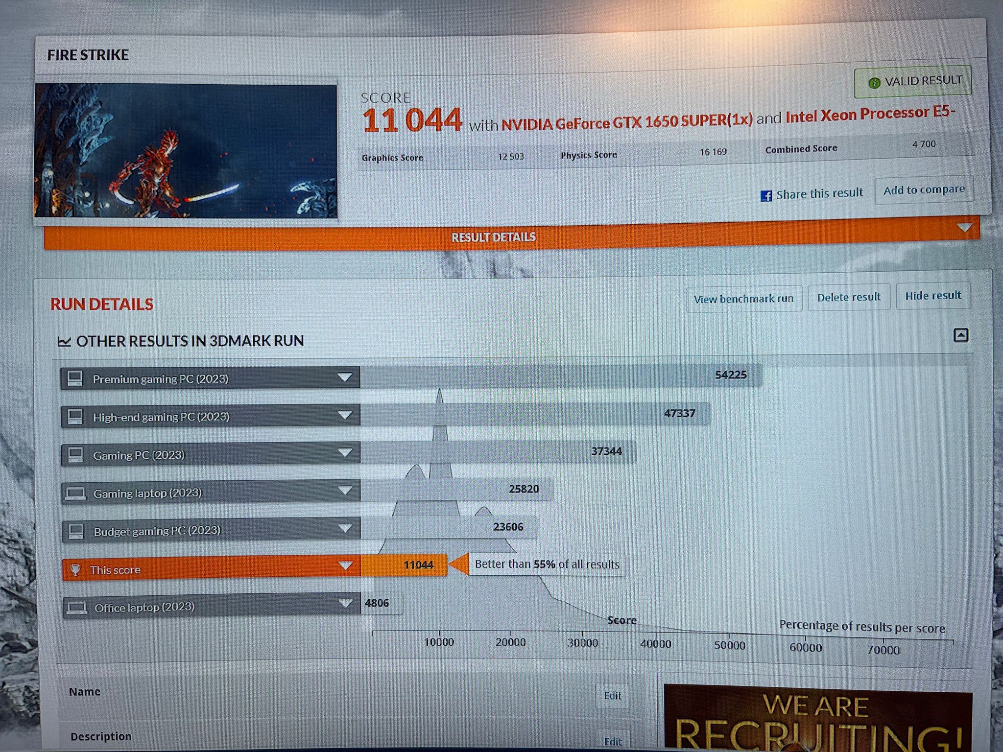 GTX 1650 + Intel E5 1650 V4 6 Core 12 Thread