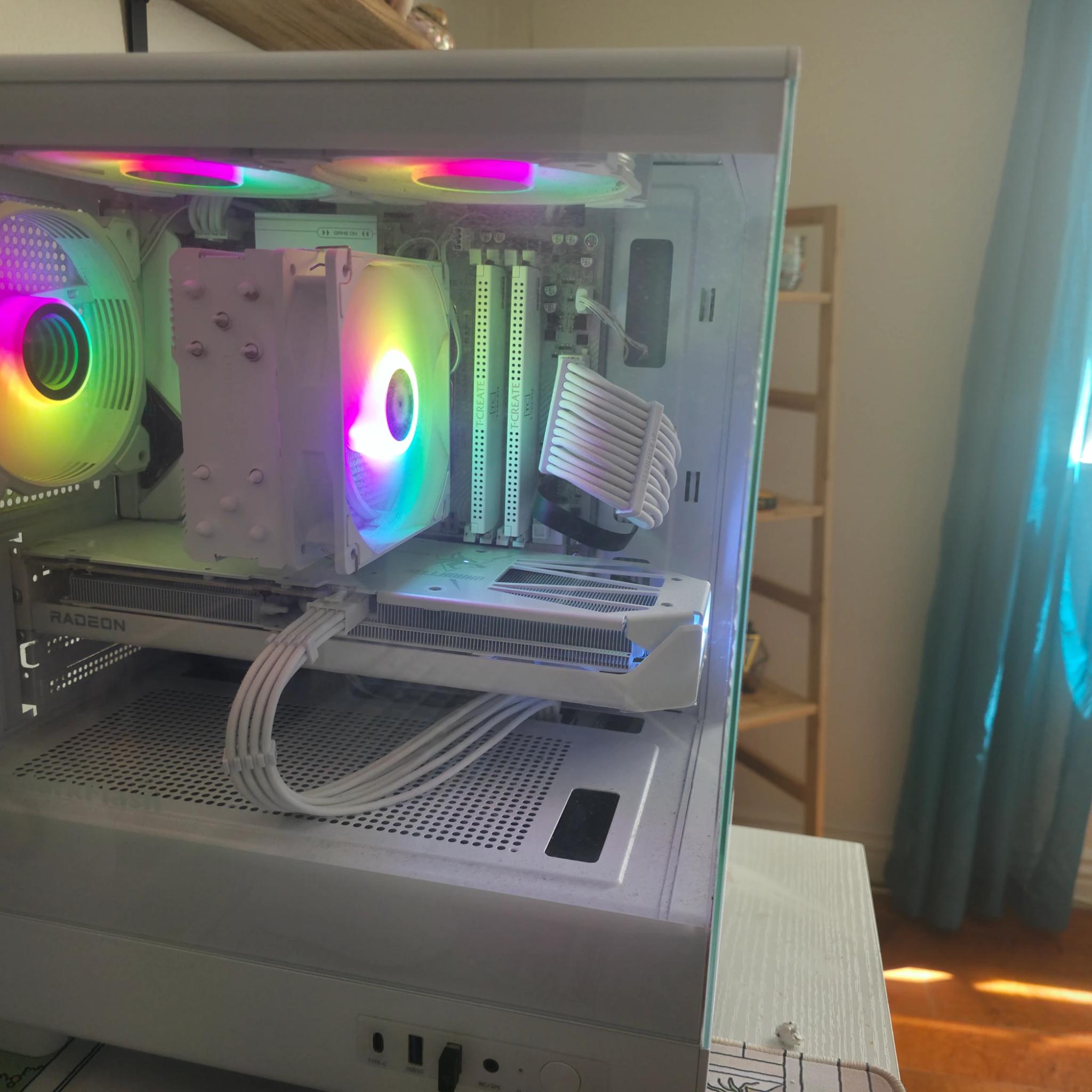 Custom Gaming PC Build:rx 9060xt 16GB, amd ryzen 5 7600x, 32GB RAM, 2TB ssd, fully modular PSU.