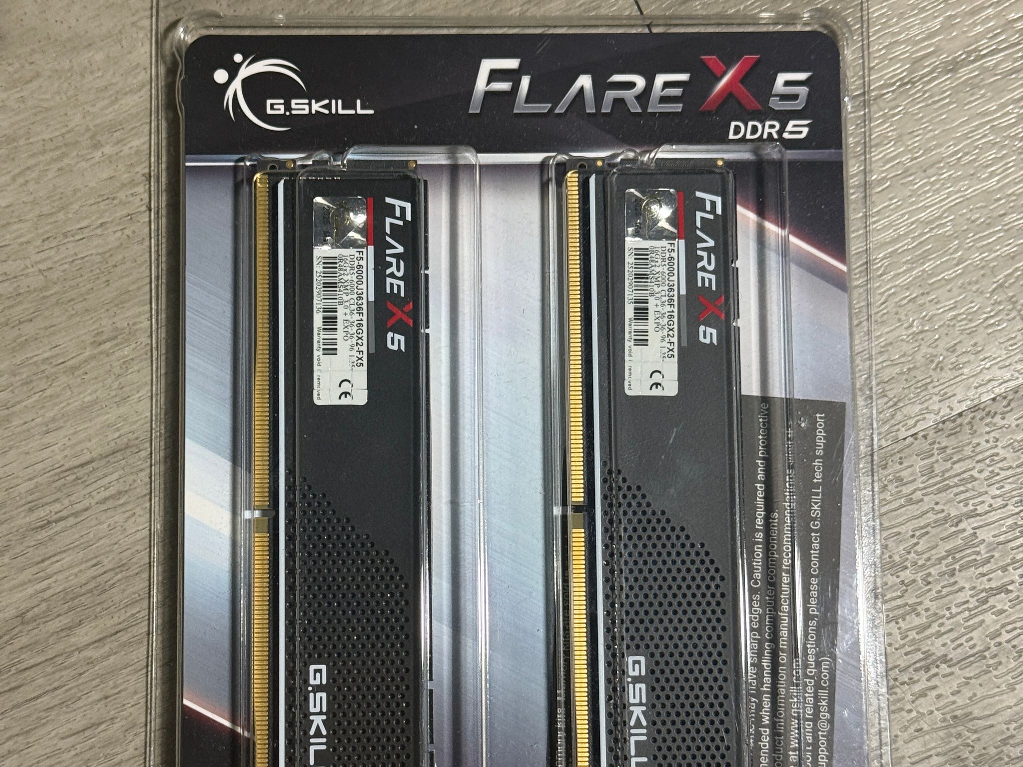 G.SKILL Flare X5 32GB (2x16GB) DDR5-6000 CL36 - New