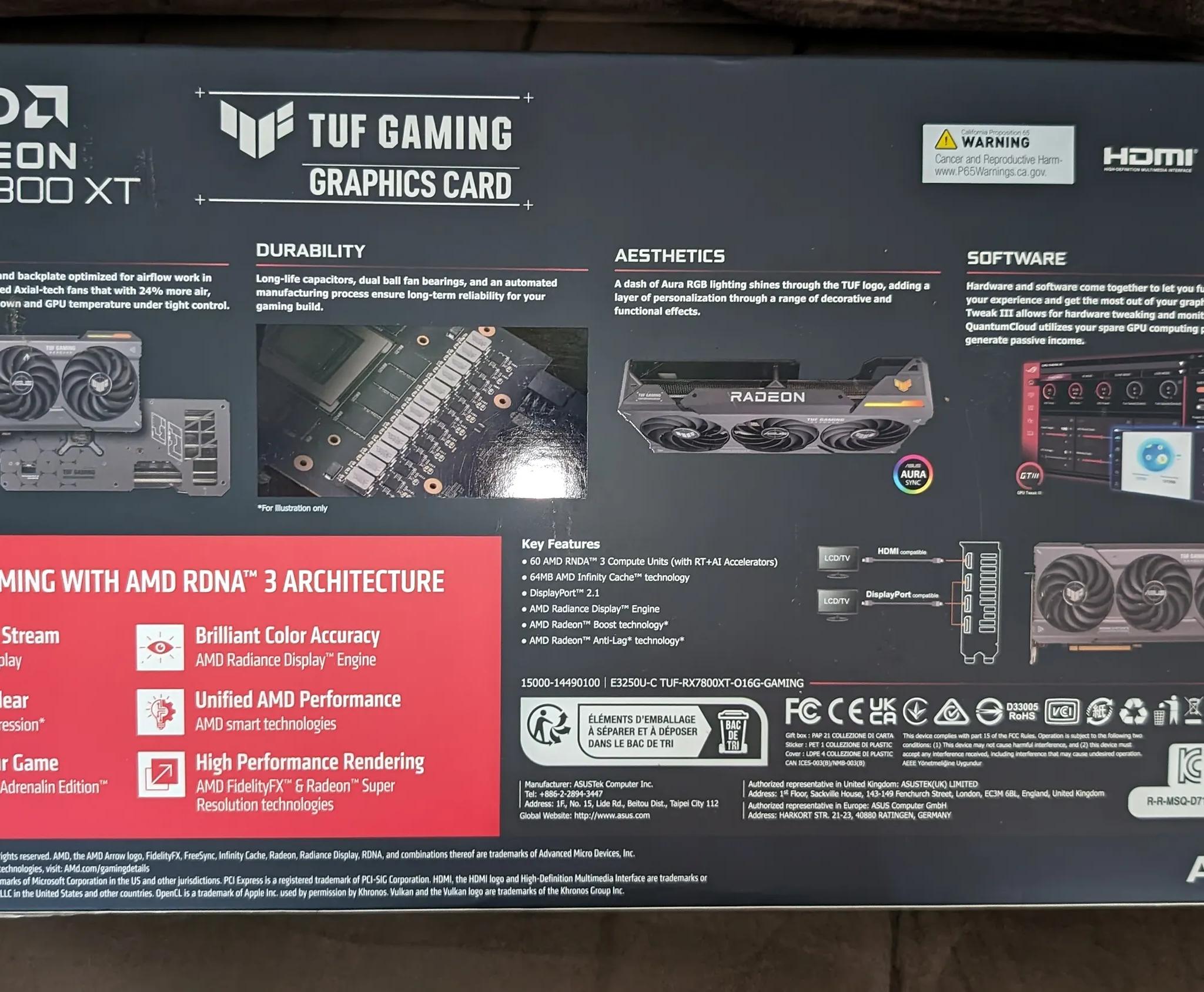 **5 days left until I return to Amazon** Asus TUF 7800 XT