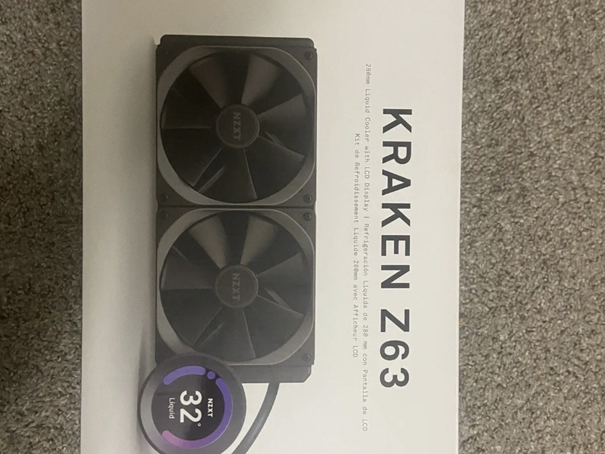 NZXT KRAKEN Z63 AIO cooler with LCD DISPLAY