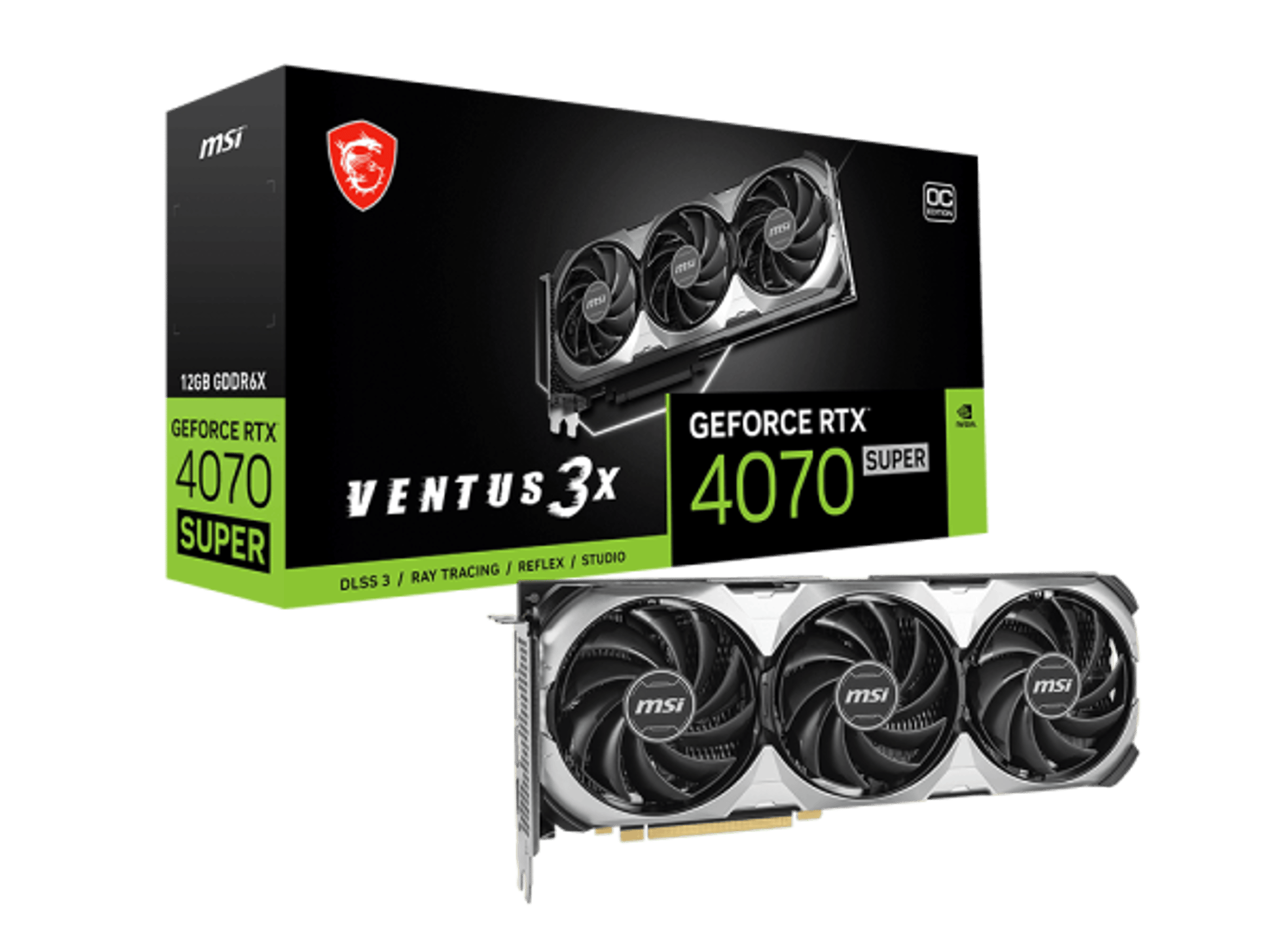 MSI Ventus 3X OC GeForce RTX 4070 Super 12GB - Graphics Card