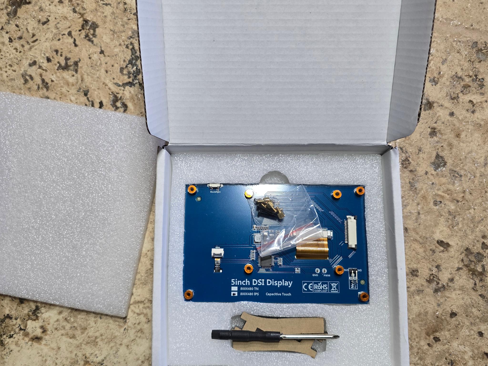 5" Touchscreen Monitor for Raspberry Pi 800x480 IPS DSI LCD Capacitive Touch Plug  Play Pi 5/4/3