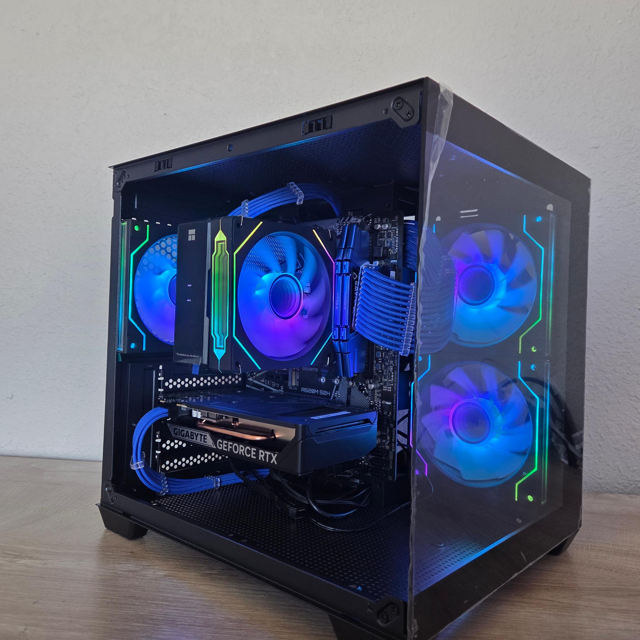 🌌 Cosmic Nova | RTX 5050 | Ryzen 7 2700X | Blue & Black Gaming PC 💙🖤