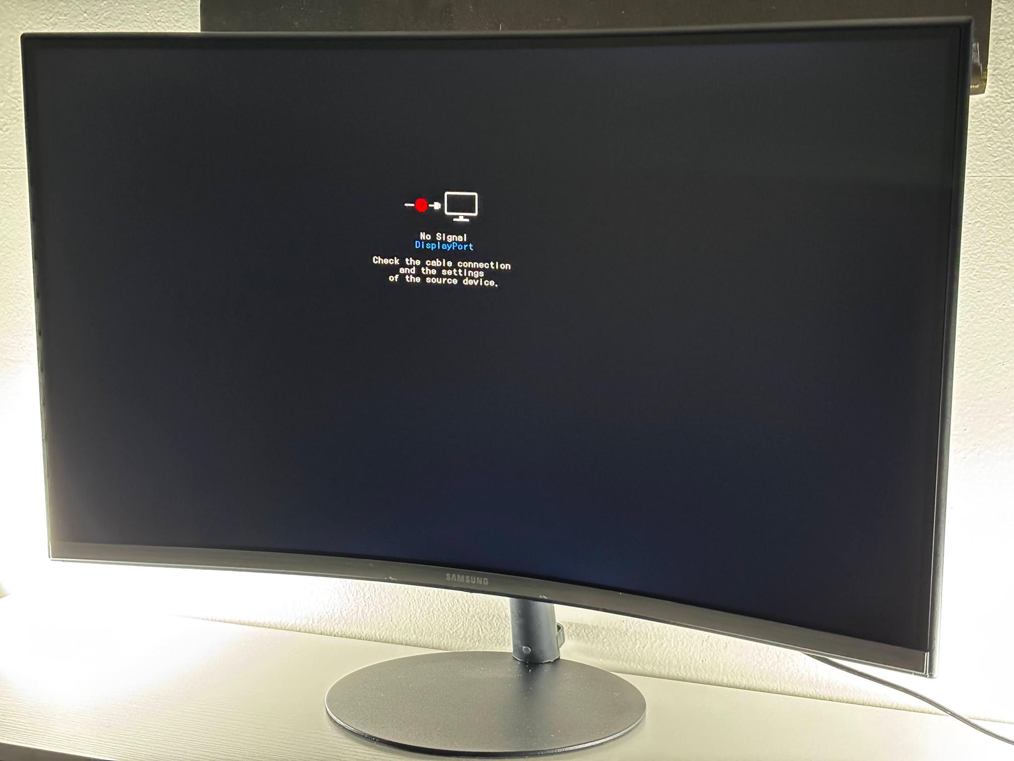 Samsung 27" Curved Monitor - 1080p, 75Hz, with Free-Sync. Includes Power Cable and Detachable Stand.