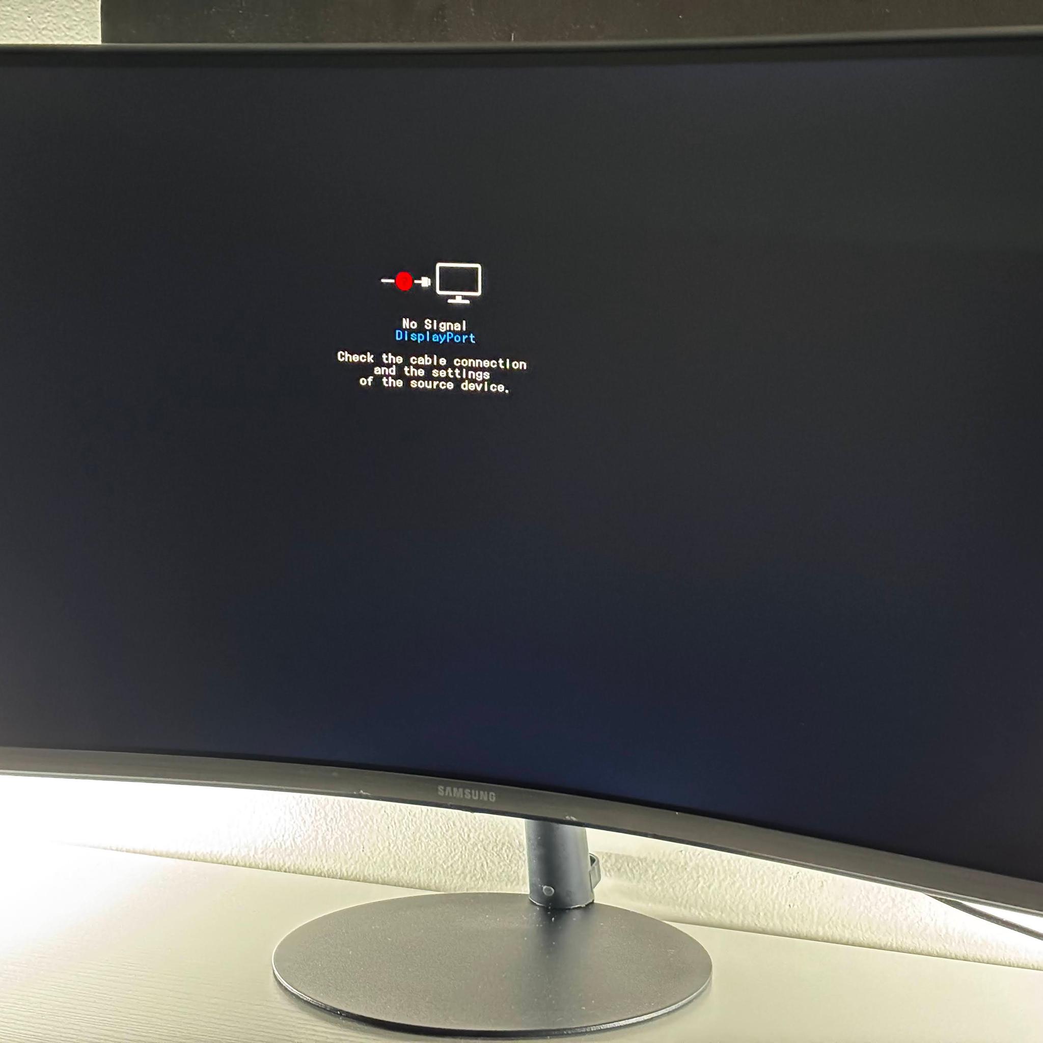 Samsung 27" Curved Monitor - 1080p, 75Hz, with Free-Sync. Includes Power Cable and Detachable Stand.