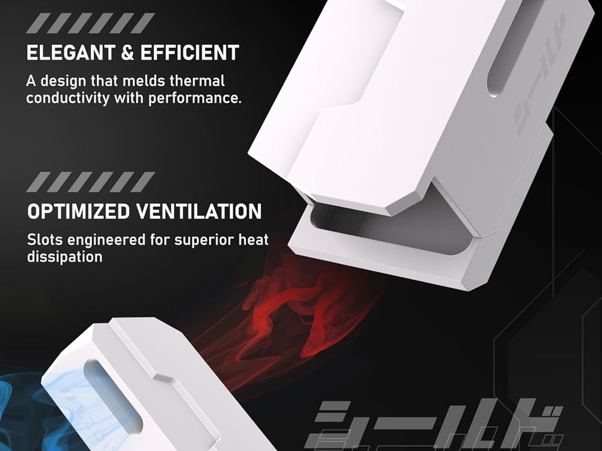 EZDIY-FAB Shield Series 8-Pin PCIe GPU Power Adapter 90-Degree Angled Connector Reverse Type White