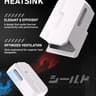 EZDIY-FAB Shield Series 8-Pin PCIe GPU Power Adapter 90-Degree Angled Connector Reverse Type White