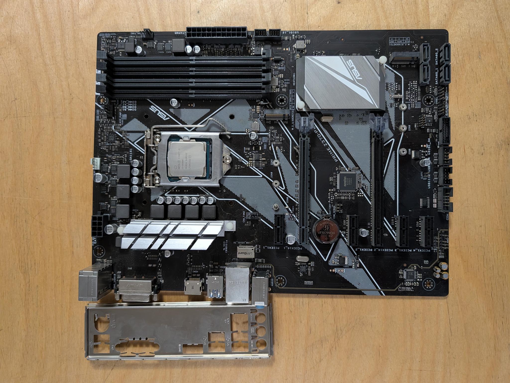 Asus Z370-P + Intel Core i5 8600K