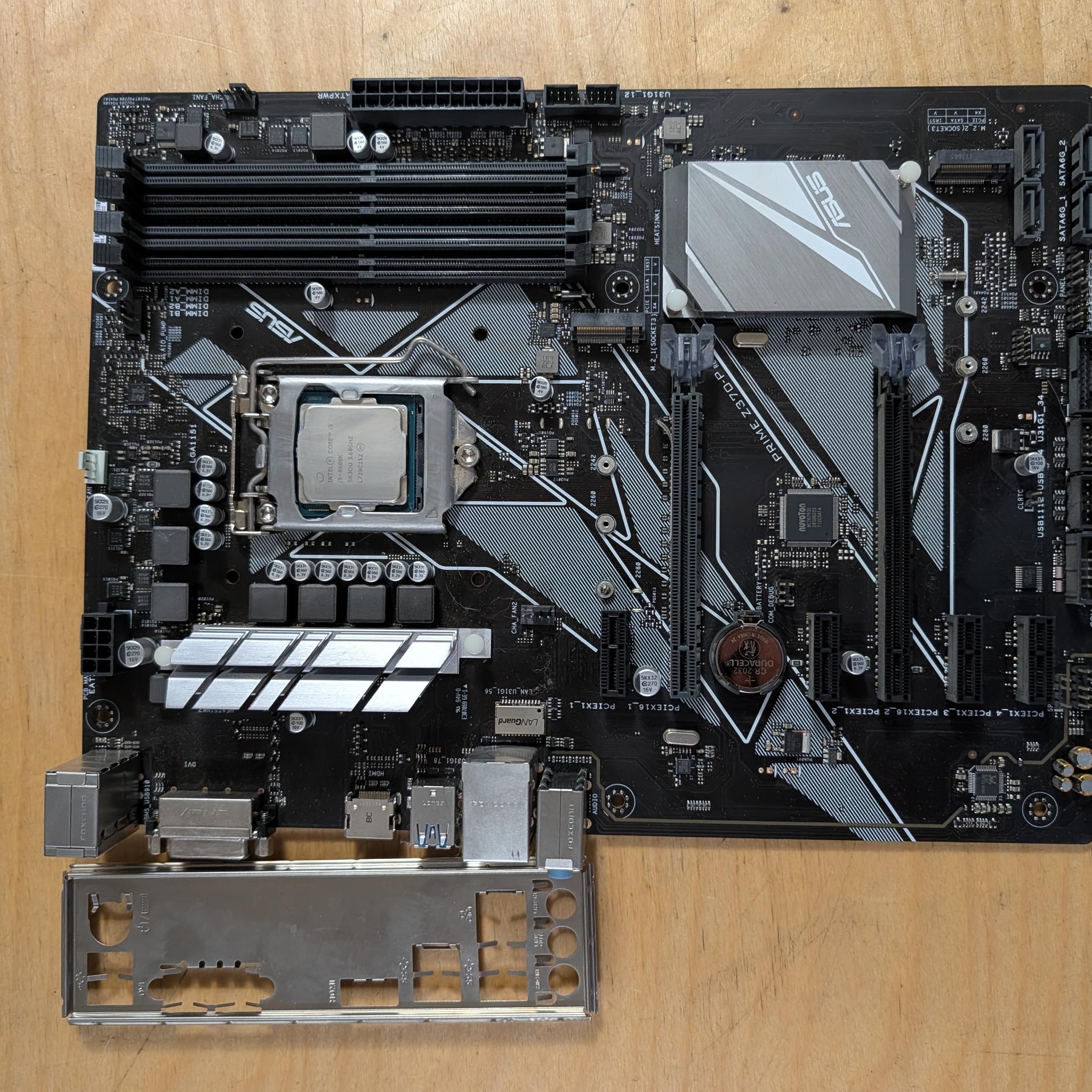 Asus Z370-P + Intel Core i5 8600K