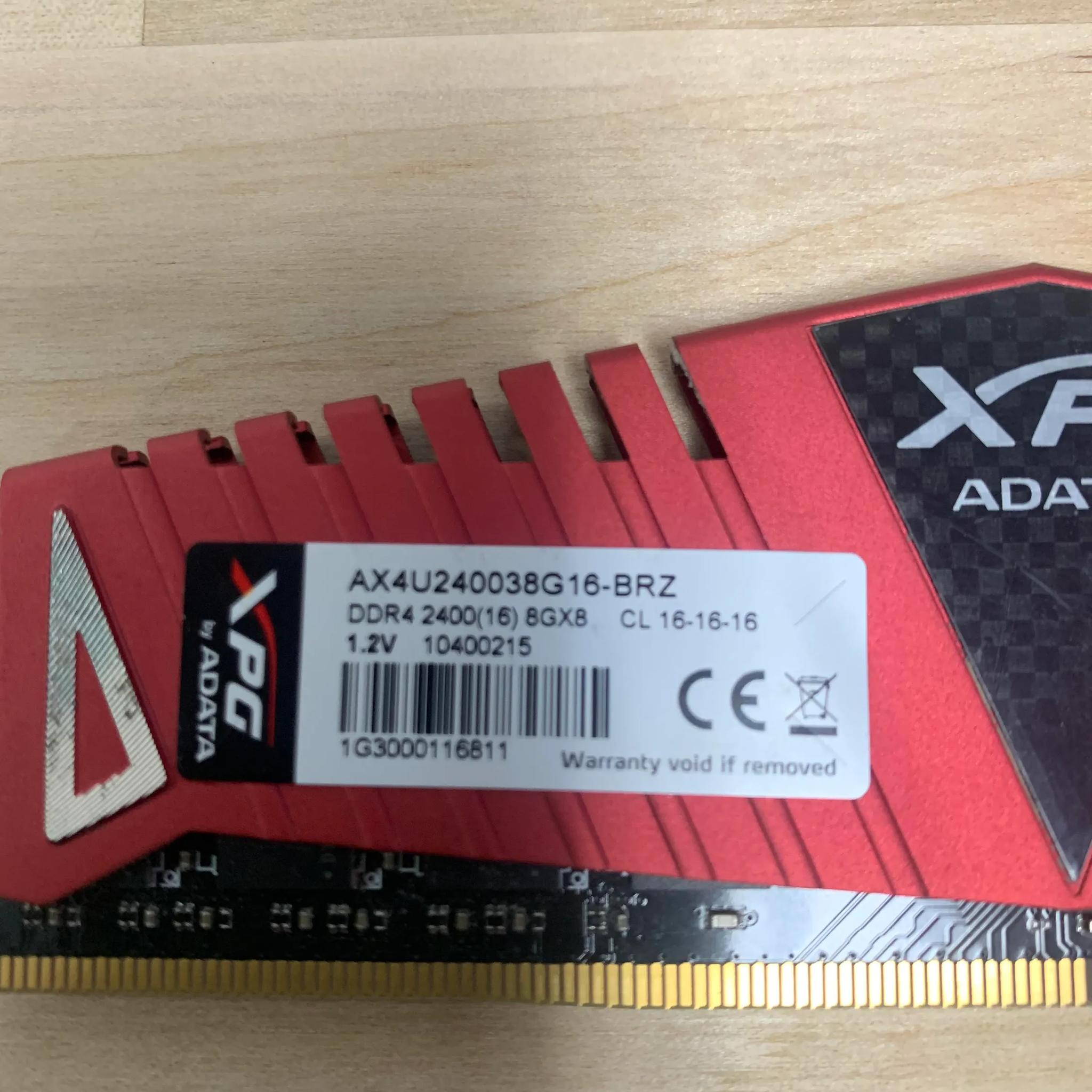 ADATA XPG 8GB DDR4 (1x8) 2400 MHZ CL16