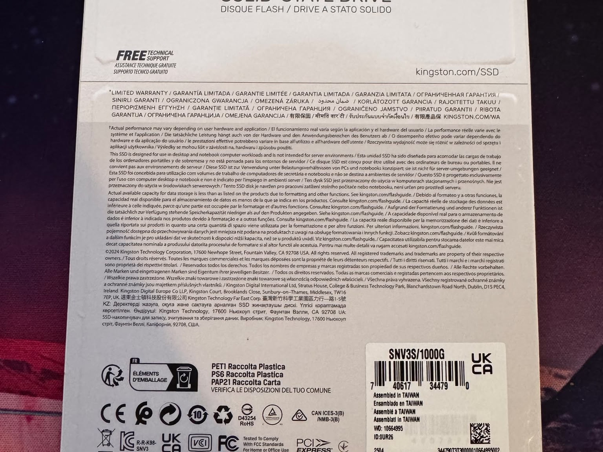 *NEW* Kingston NV3 M.2 2280 1TB PCIe 4.0 x4 NVMe SSD