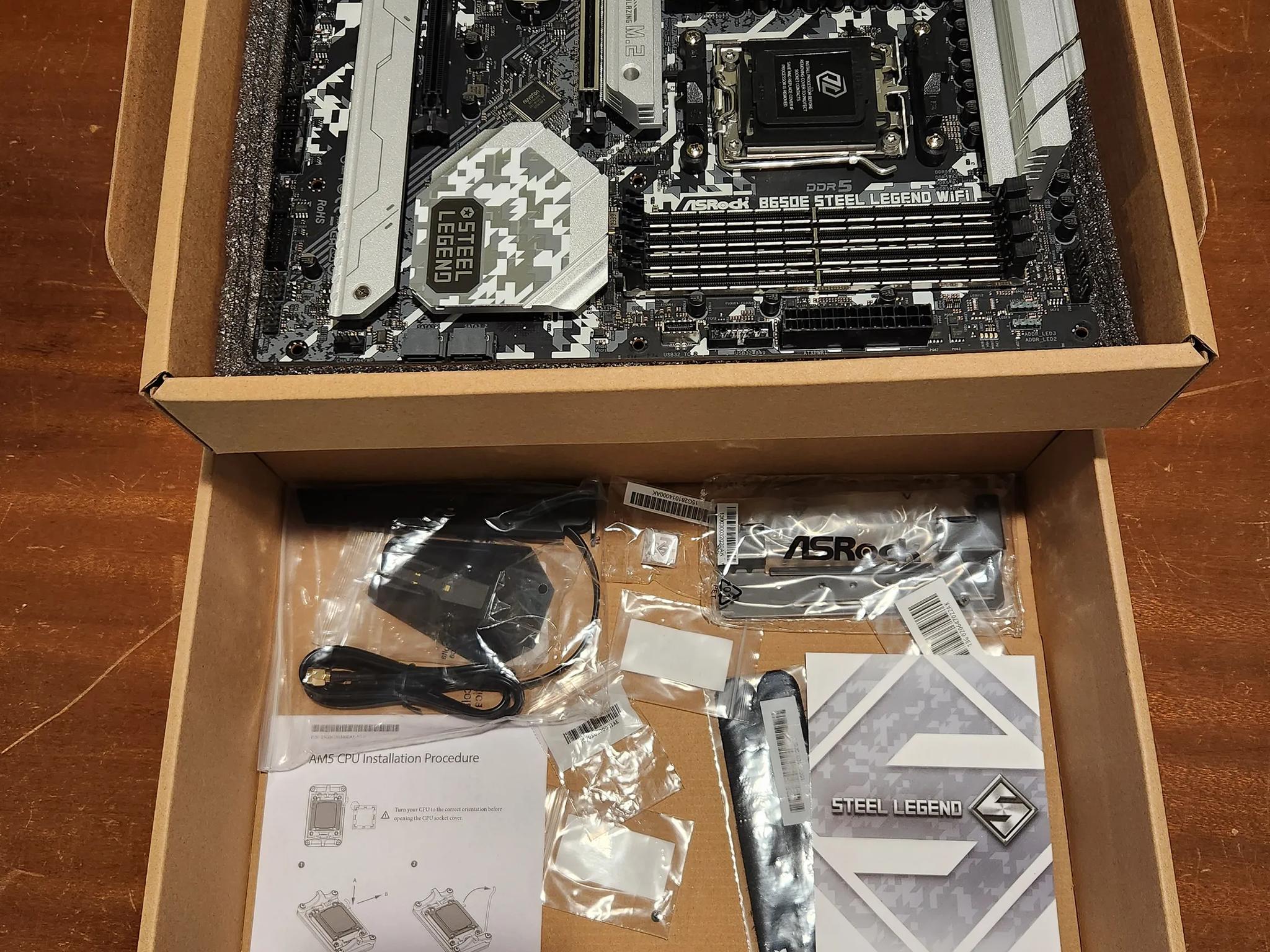 7800x3D + Asrock B650E Steel Legend Wifi