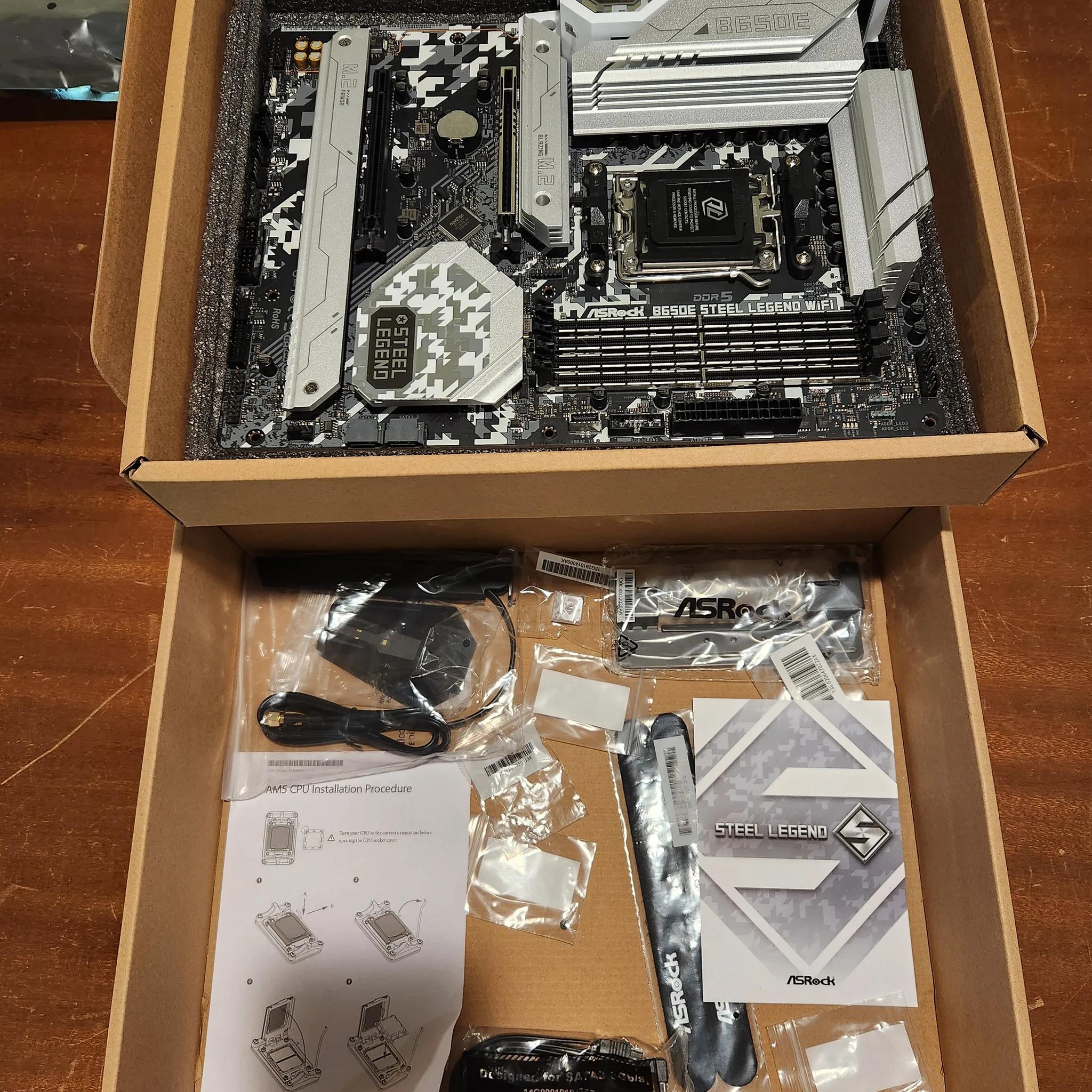7800x3D + Asrock B650E Steel Legend Wifi