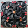 x5 Thermaltake 120mm Black/Red LED TT-1225 Case Fans