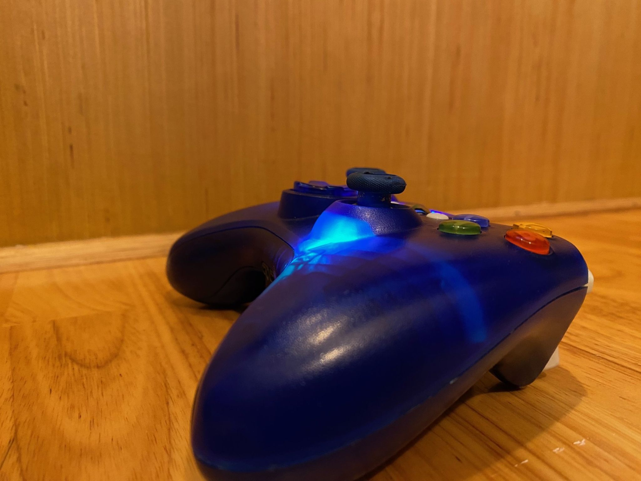 Custom clear blue Xbox 360 controller - Hall effect - LEDs - RESTORED
