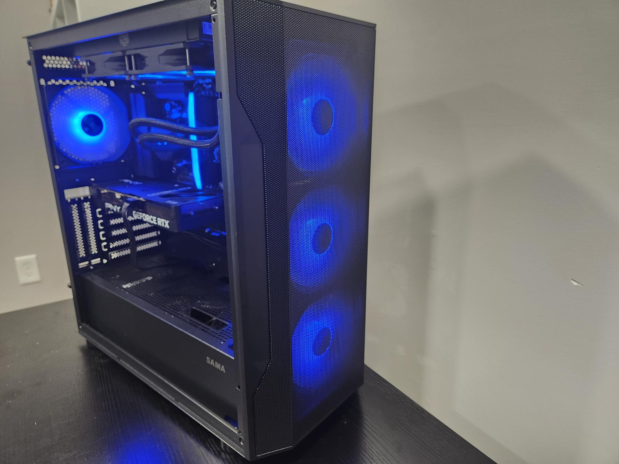 THE BLUE THUNDER 3 RTX 4060 TI 32 gb high end gaming and streaming pc!