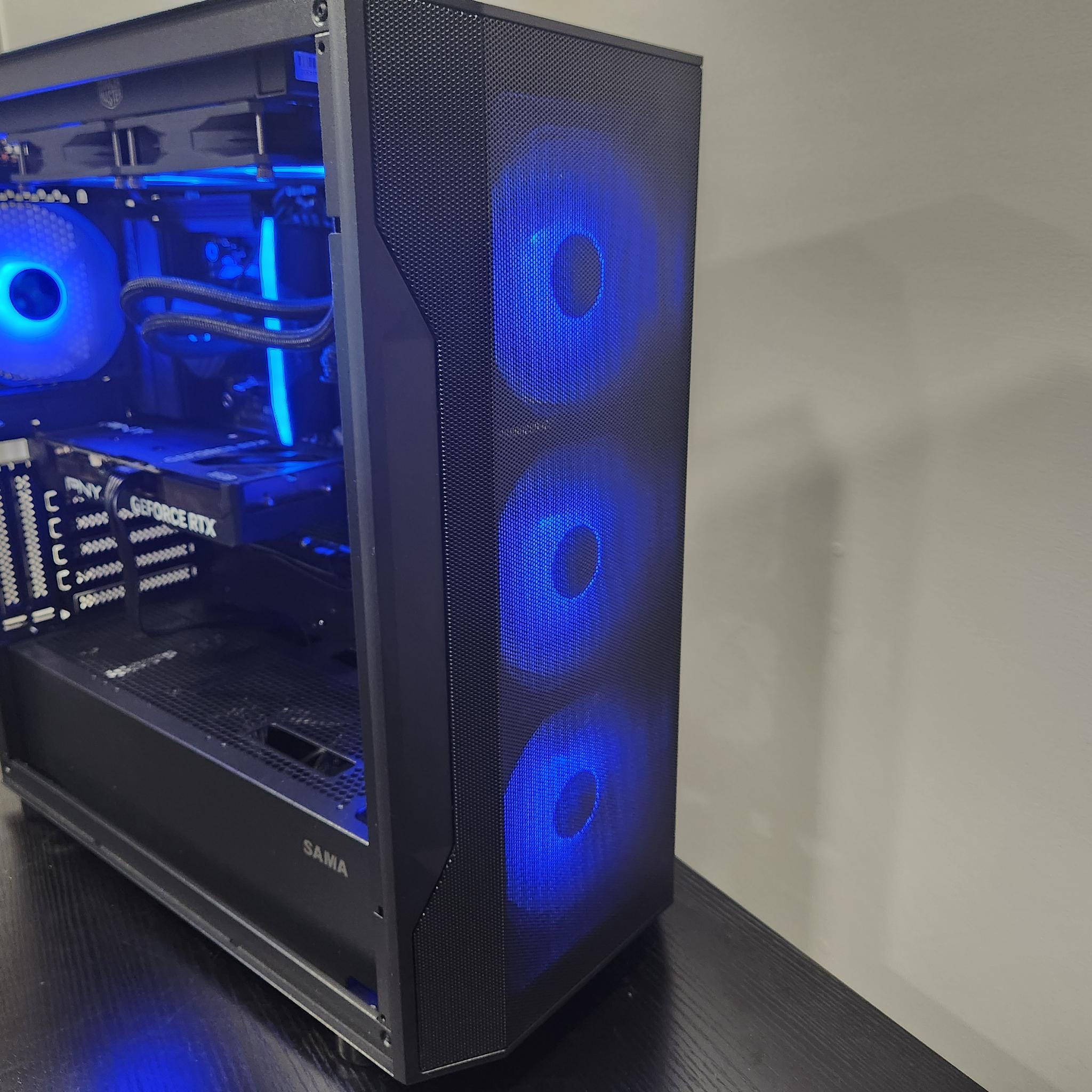 THE BLUE THUNDER 3 RTX 4060 TI 16 gb high end gaming and streaming pc!