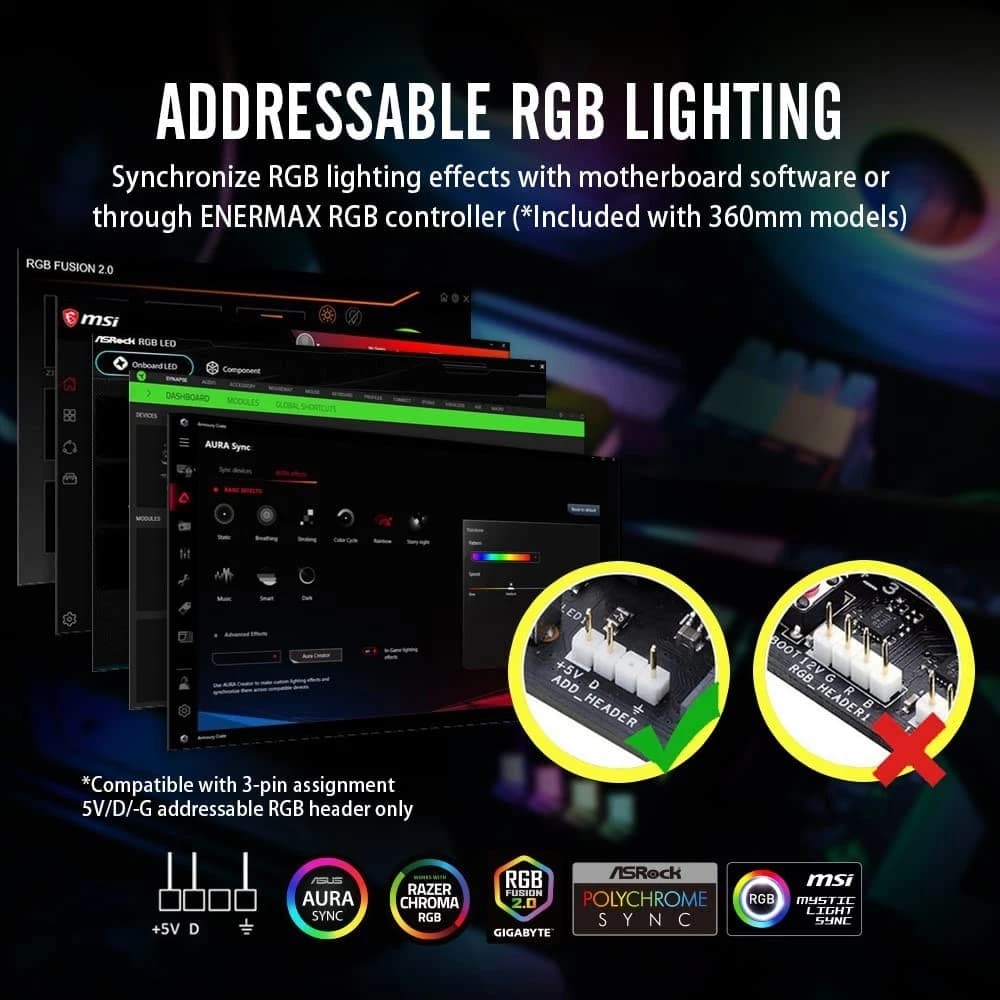 Enermax Liqmax III 240 White A-RGB AIO CPU Liquid Cooler (NEW)