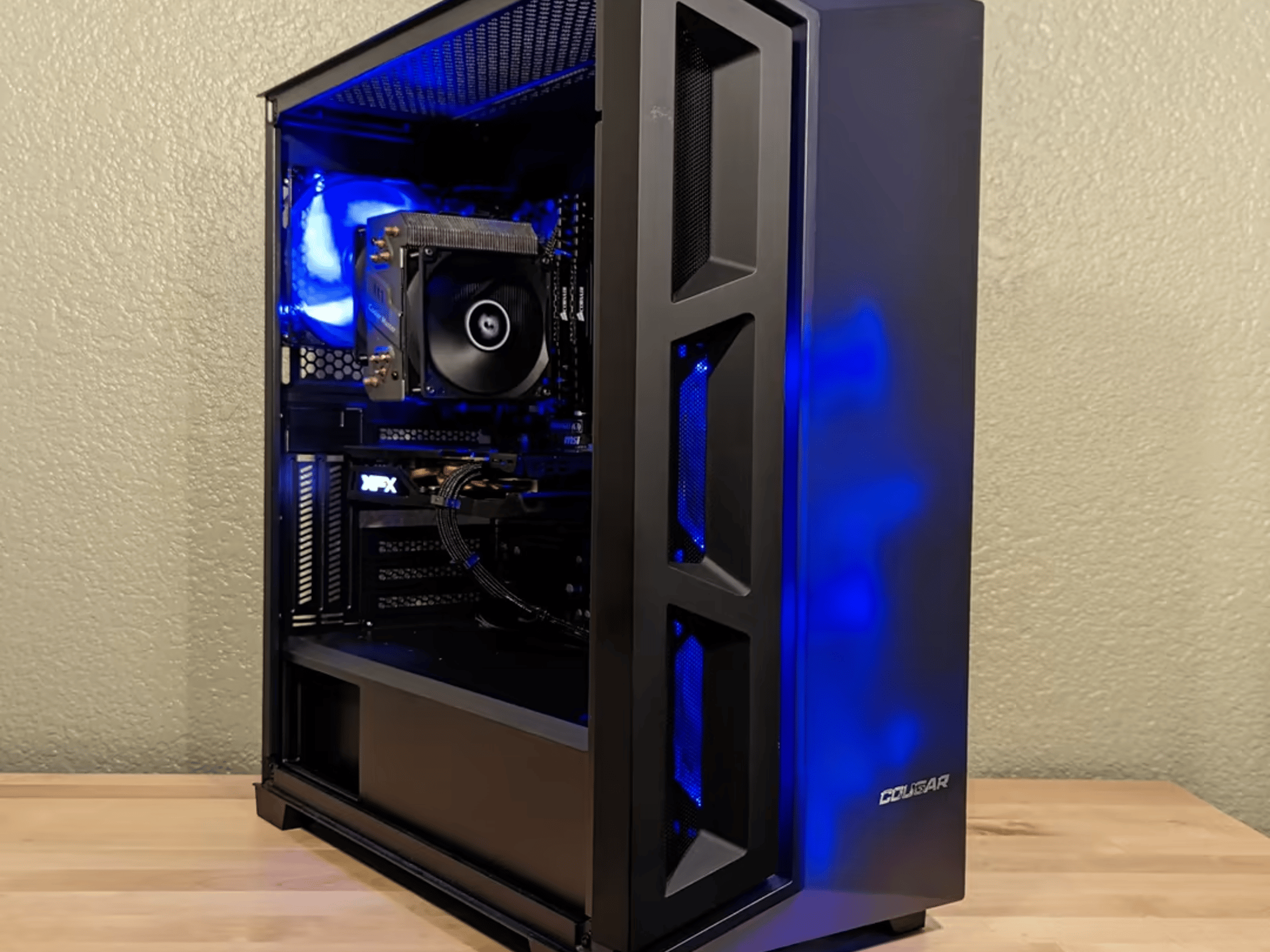 Great 1080p Blue Theme Gaming PC (i7, RX 480)
