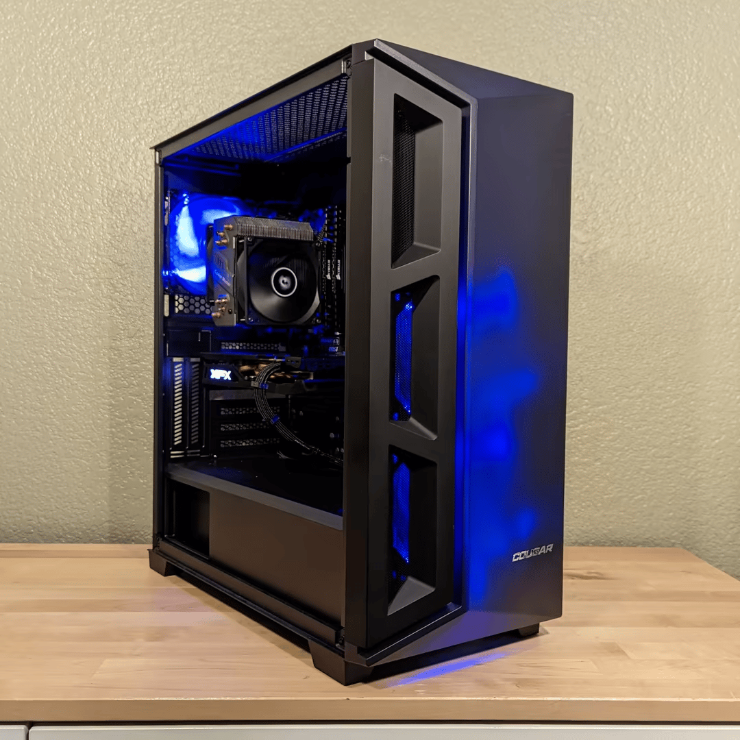 Great 1080p Blue Theme Gaming PC (i7, RX 480)