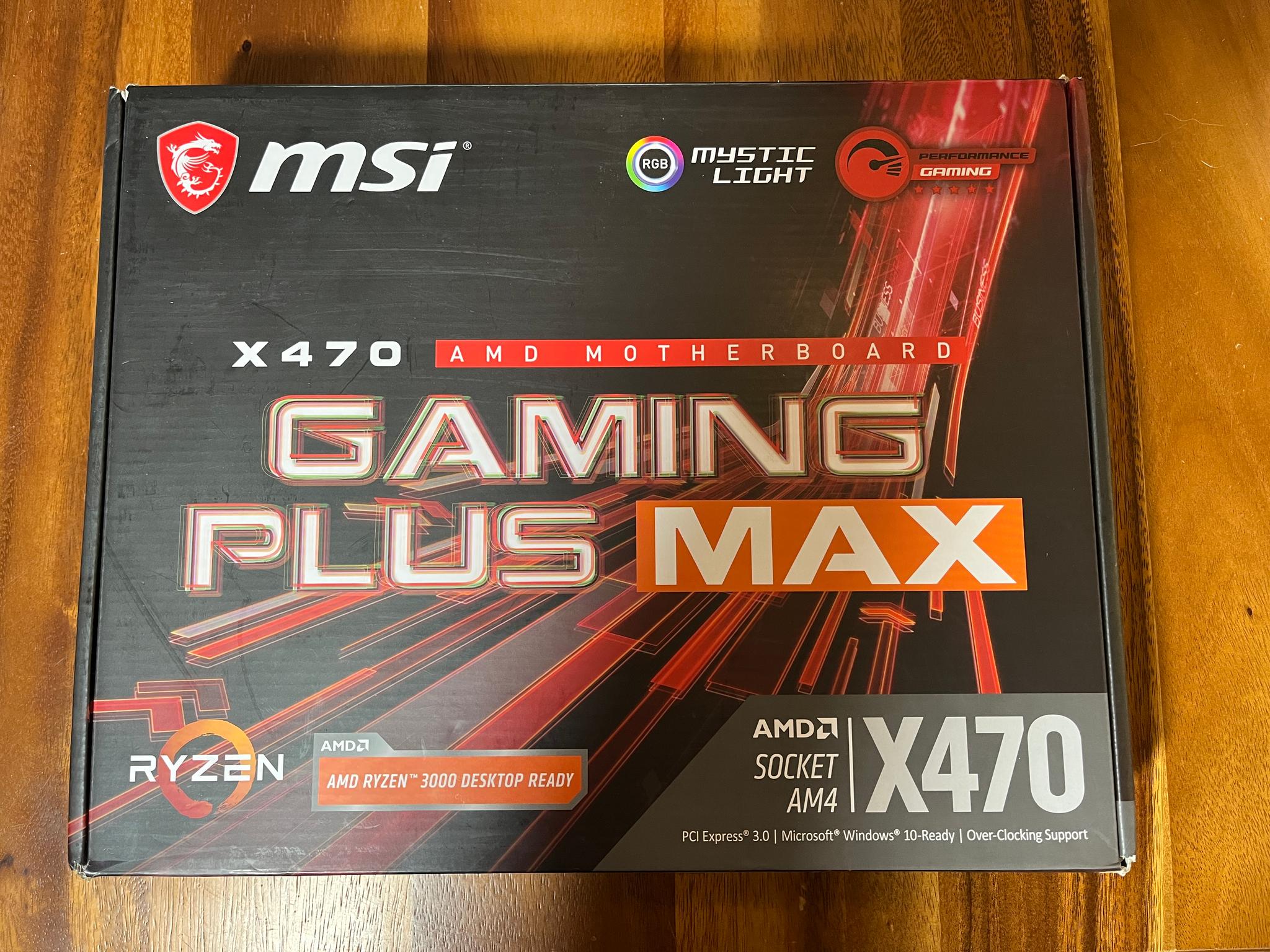 MSI X470 GAMING PLUS MAX AM4 AMD Ryzen 5000 ATX Motherboard *LATEST BIOS*