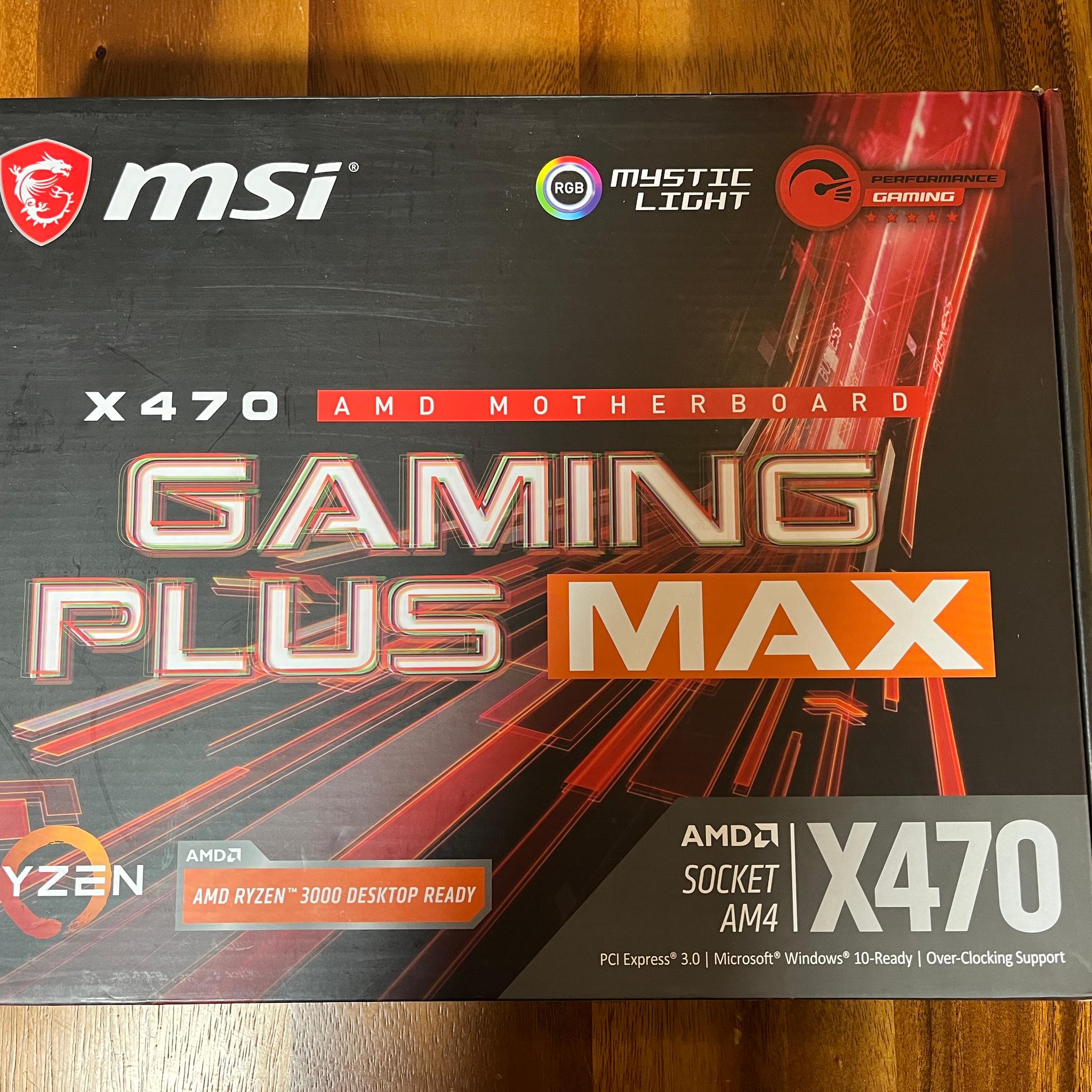 MSI X470 GAMING PLUS MAX AM4 AMD Ryzen 5000 ATX Motherboard *LATEST BIOS*