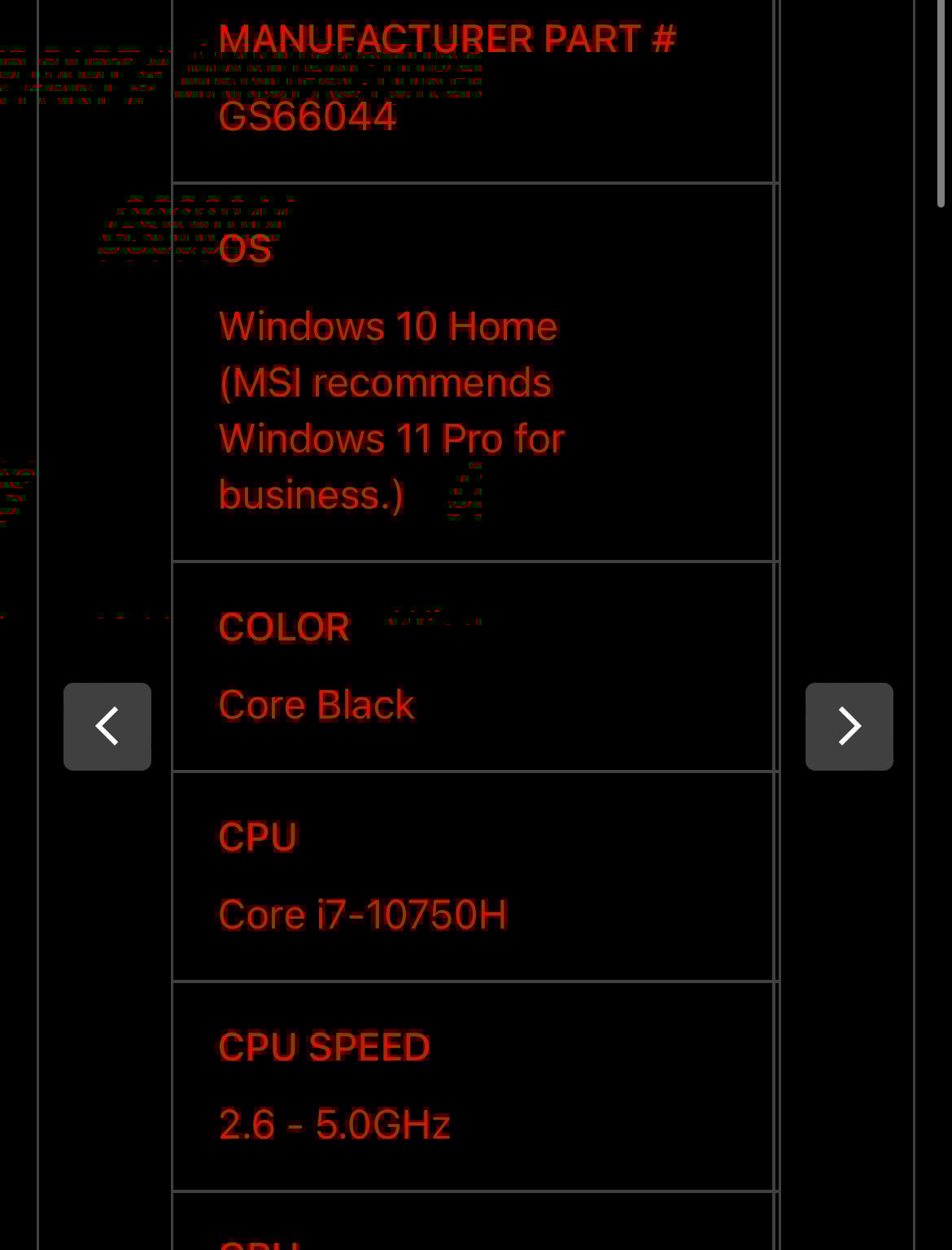 Msi G66 Stealth 10SE-442