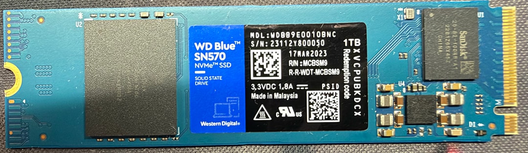 Western Digital 1TB NVME SSD (100% Health) | Jawa