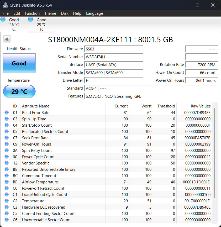 8TB Hard Drive - Seagate EXOS Enterprise 7200RPM