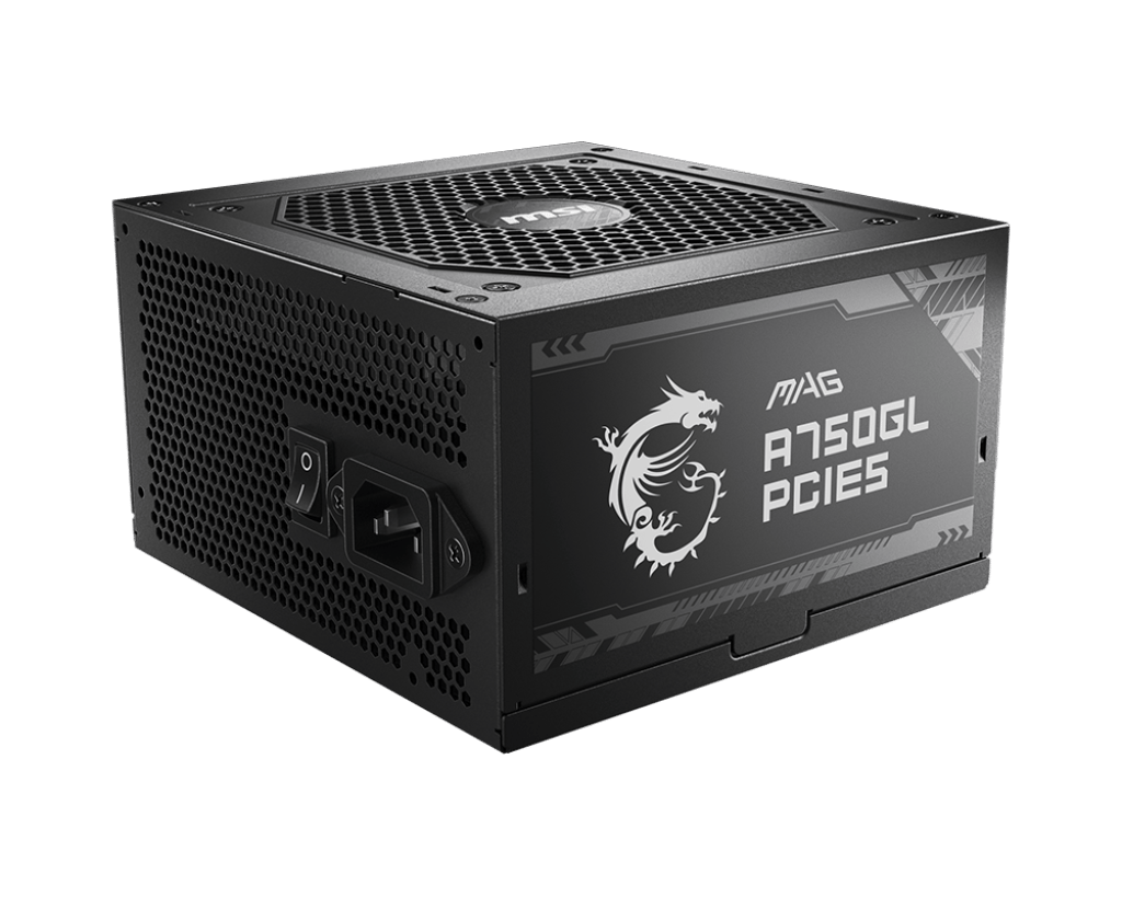 MSI MAG A750GL PCIE 5.1 & ATX 3.1 750W Full Modular 80 Plus Gol Power Supply