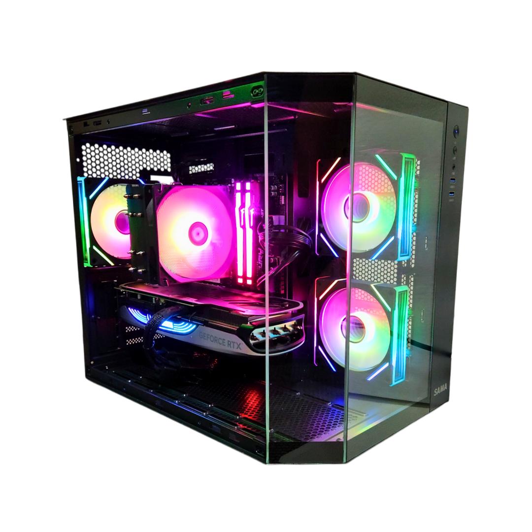 ➕️Amplify🦾: RTX 4070 | Ryzen 7500F | 32GB DDR5 RAM | 1TB SSD | 4 RGB Fans | Black Gaming PC