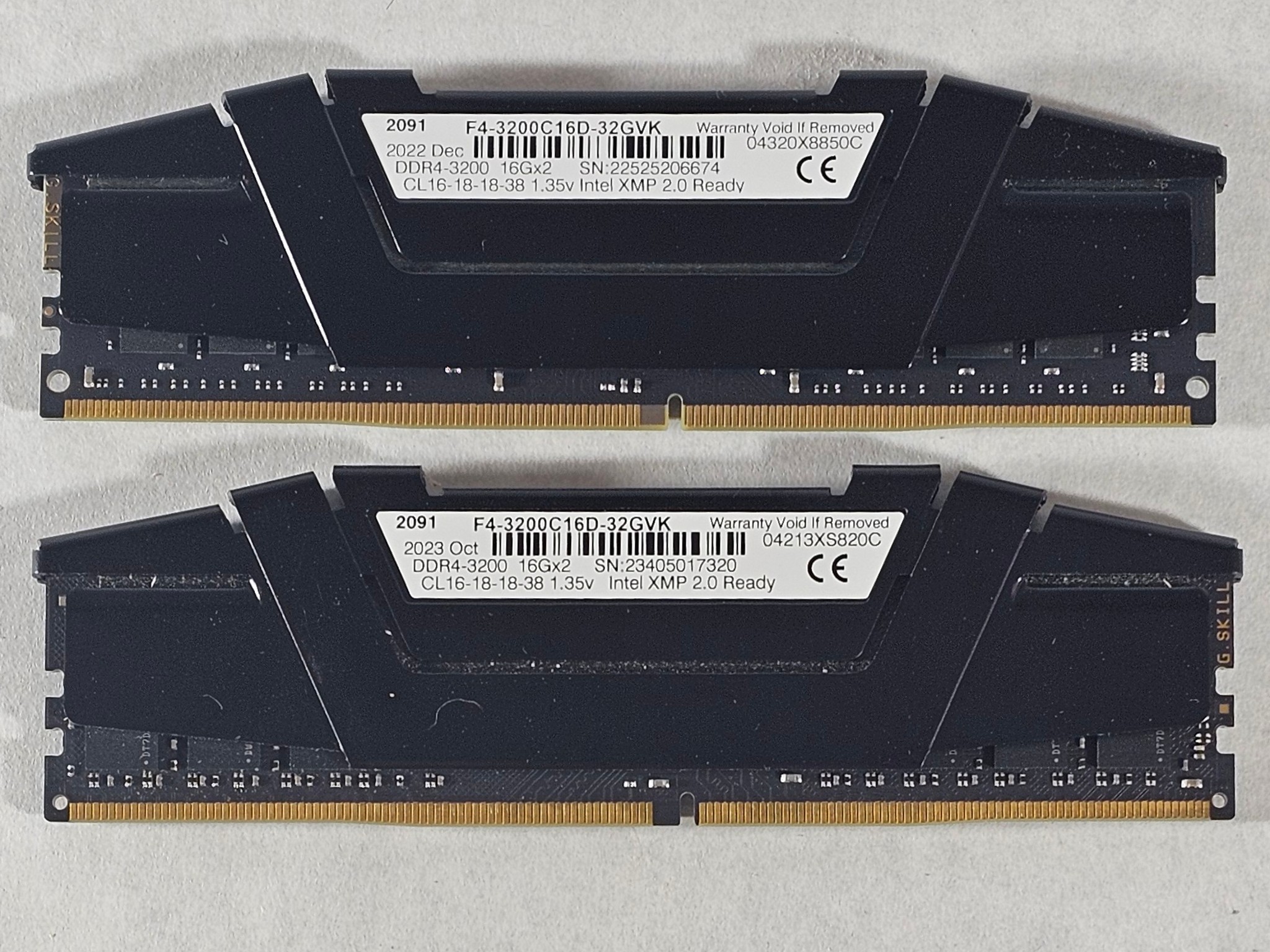 32GB DDR4 (2x16GB) CL16 3200MT/s G.Skill Ripjaws V Series
