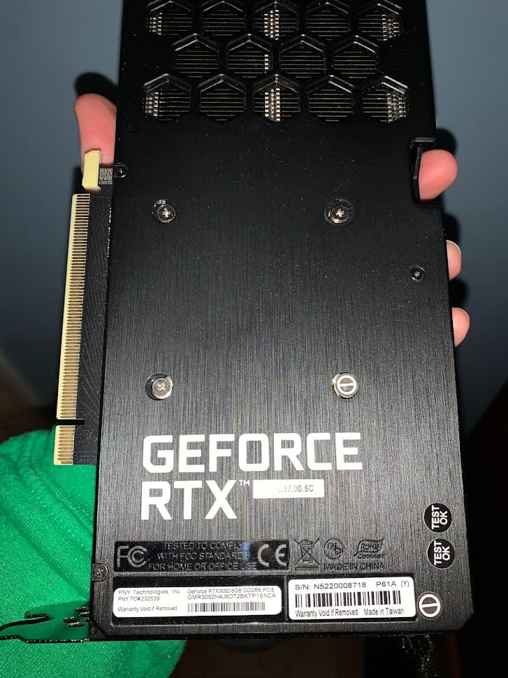 NVIDIA GEFORCE RTX 3050 - PNY XLR8 GAMING GPU - 8GB DDR6 - ORIGINAL BOX