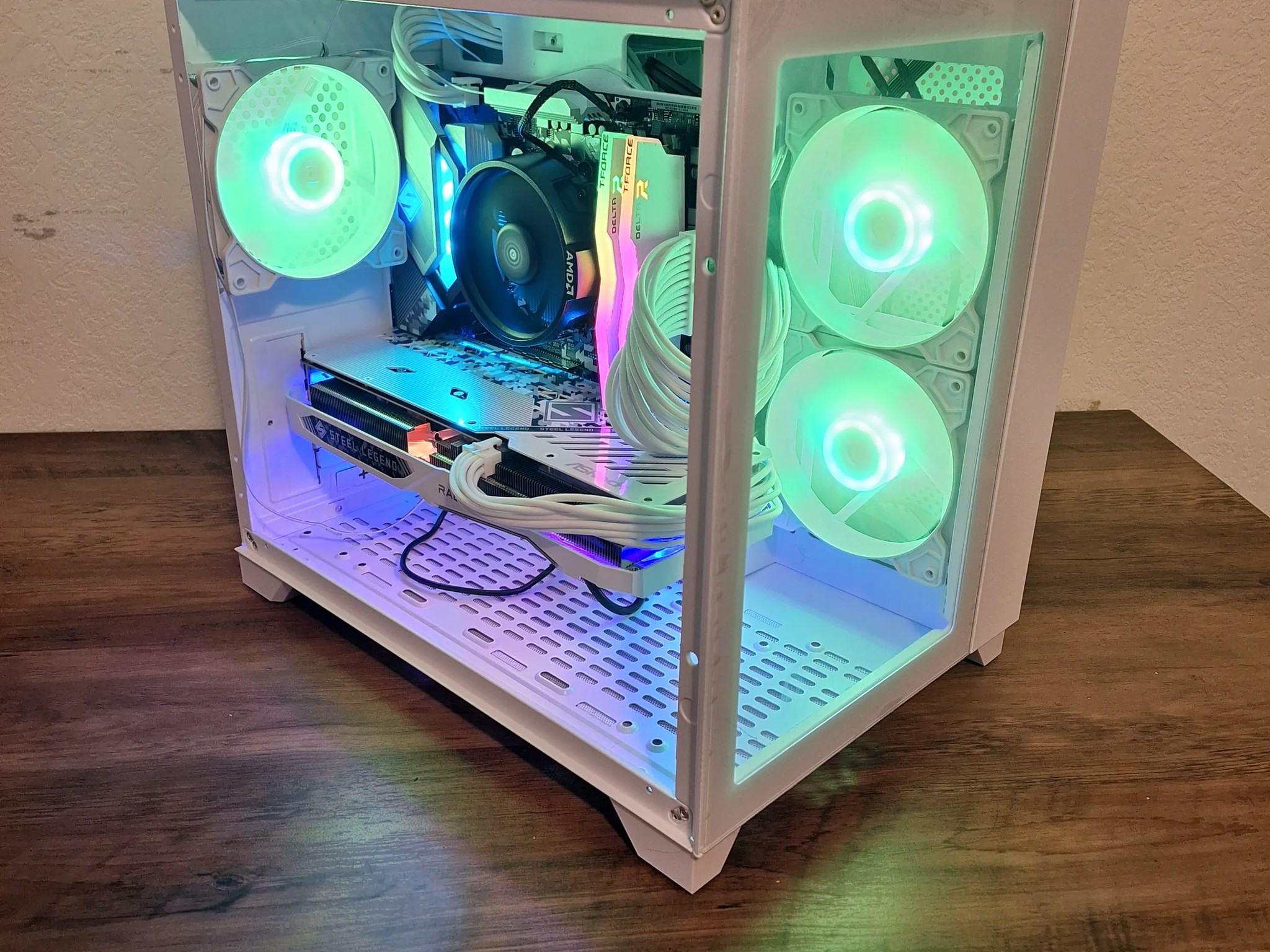 ✨Dream PC✨ All white Steel Legend™ Custom Build AMD Ryzen 5600X RX 6650 XT 32gb ram 1 tb ssd