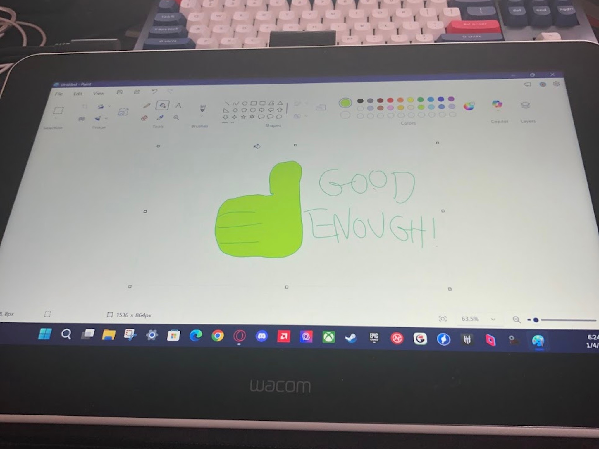 Wacom One Drawing Tablet 13 Inches (2020, 1st Generation)