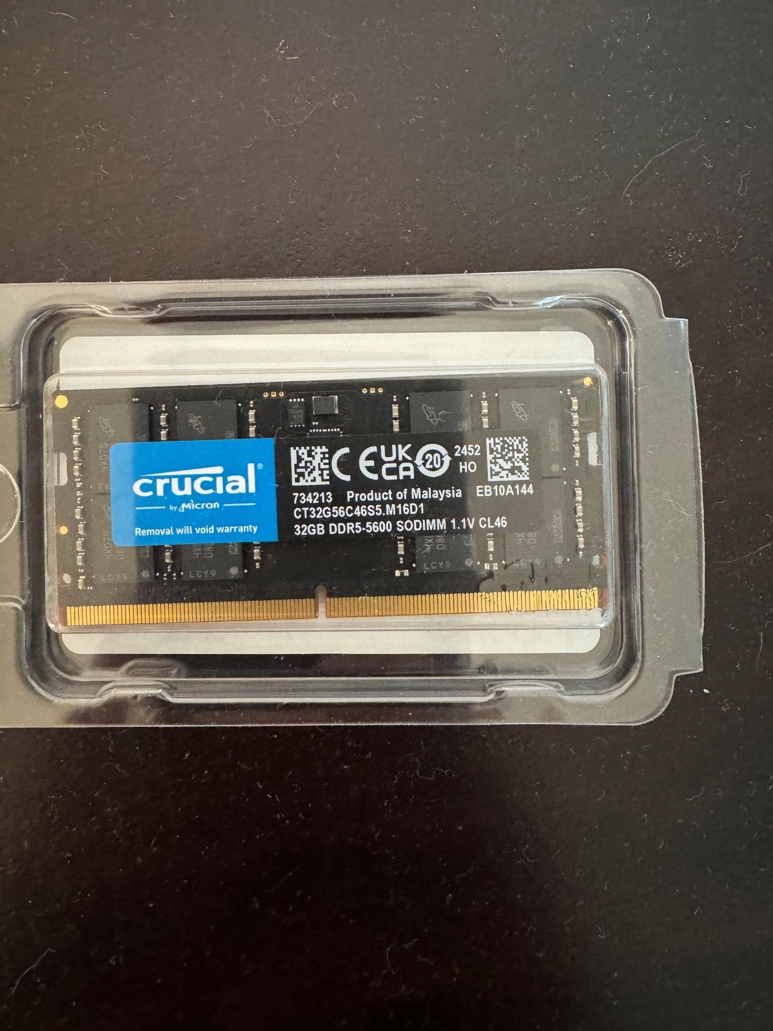 Crucial DDR5 - 5600 SODIMM 32GB