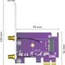 PCIe x1 to M.2 WiFi Bluetooth Adapter Card Supports A+E Key NGFF Modules 2.4GHz 5GHz 5dBi Antennas