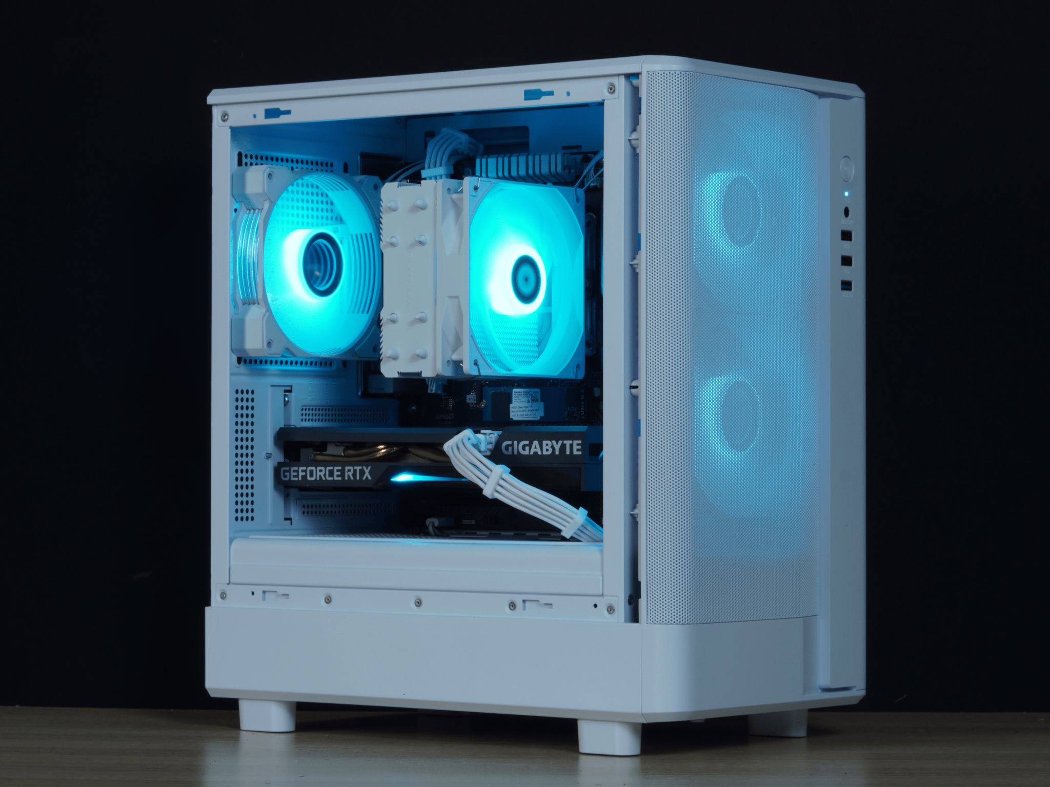 🧊Frost🧊RTX 3060ti, Ryzen 5 5500, 16GB DDR4 RAM, 512GB SSD w/ Wifi |1080p Gaming PC|