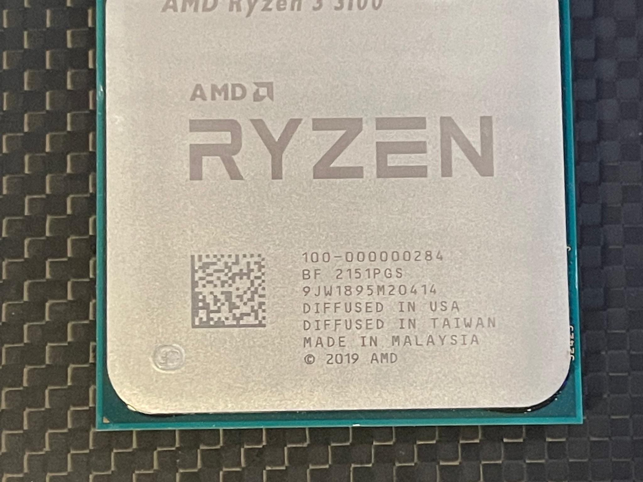 Used, Ryzen 3 3100 with cooler and box