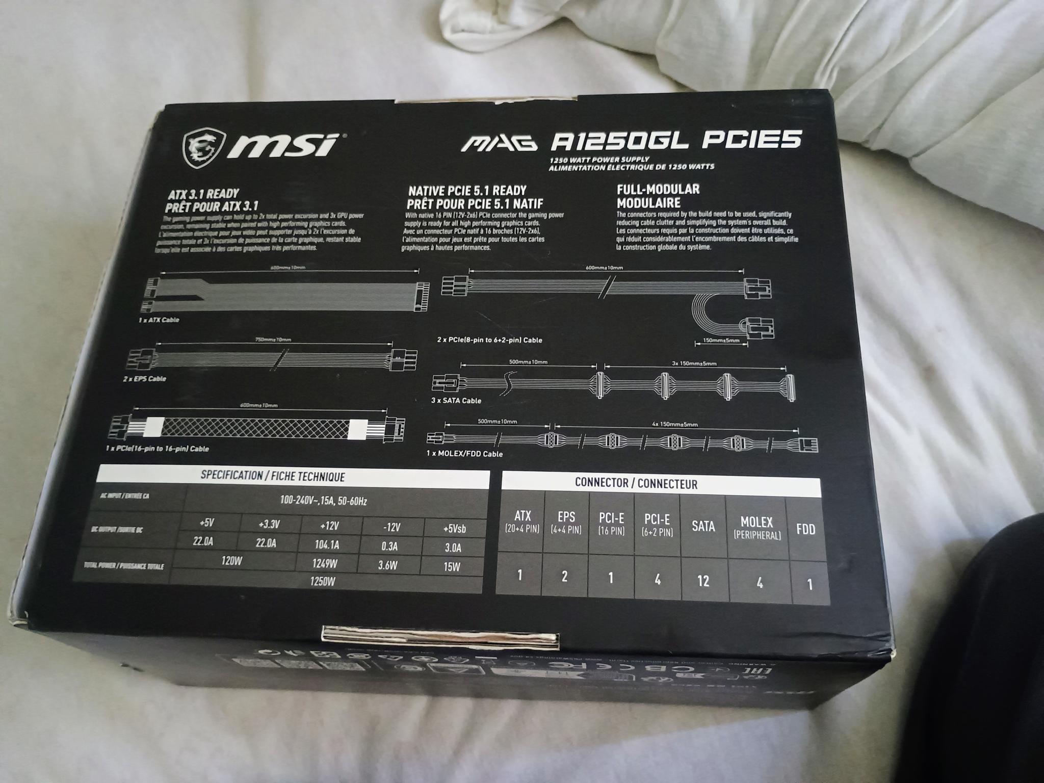 Msi 1200w psu