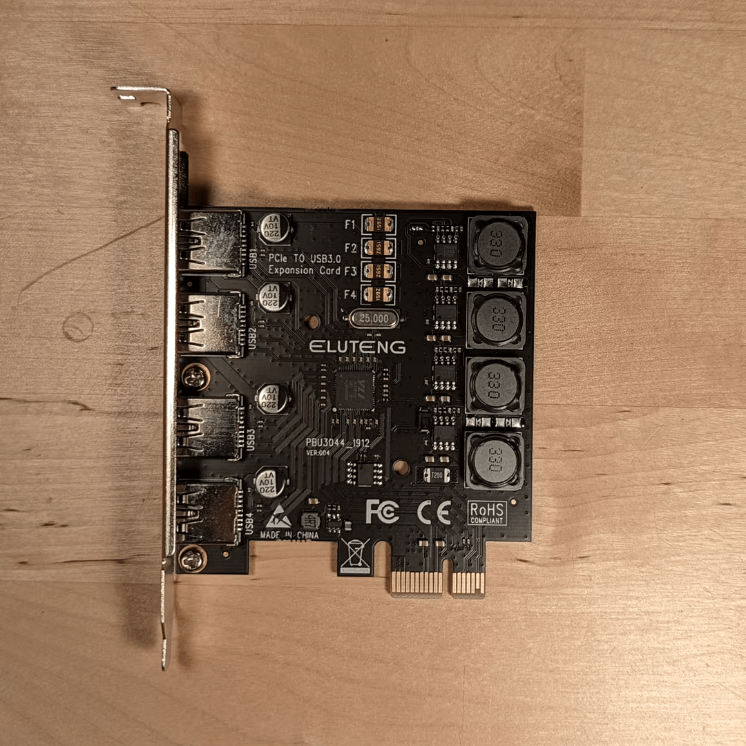 ELUTENG PCIe USB 3.0 Expansion Card | 5Gbps | 4 Ports 