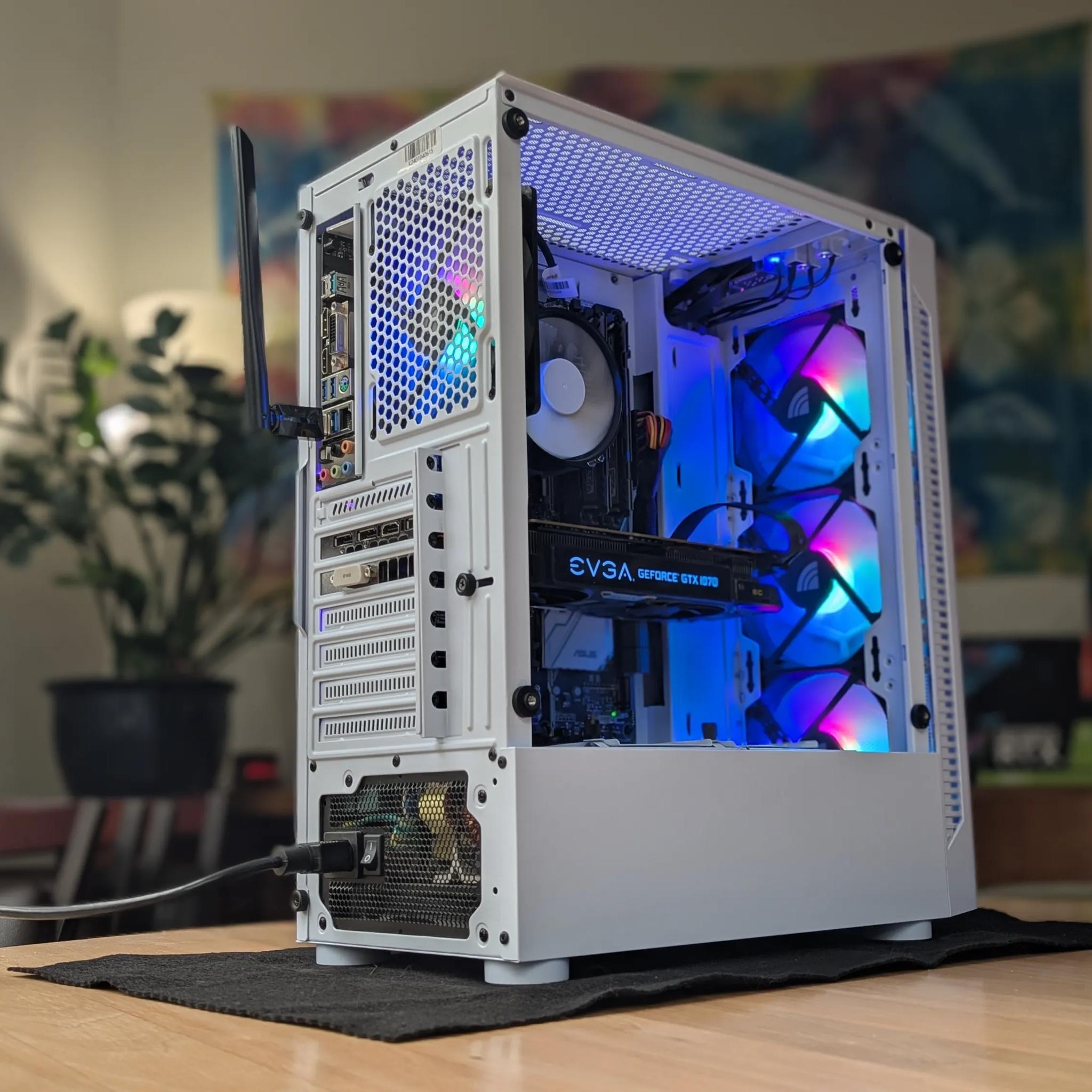 💠 Altair - White Gaming PC | GTX 1070 | i5-7500 | 16GB RAM | 512GB NVMe | WiFi & Windows 10 💠