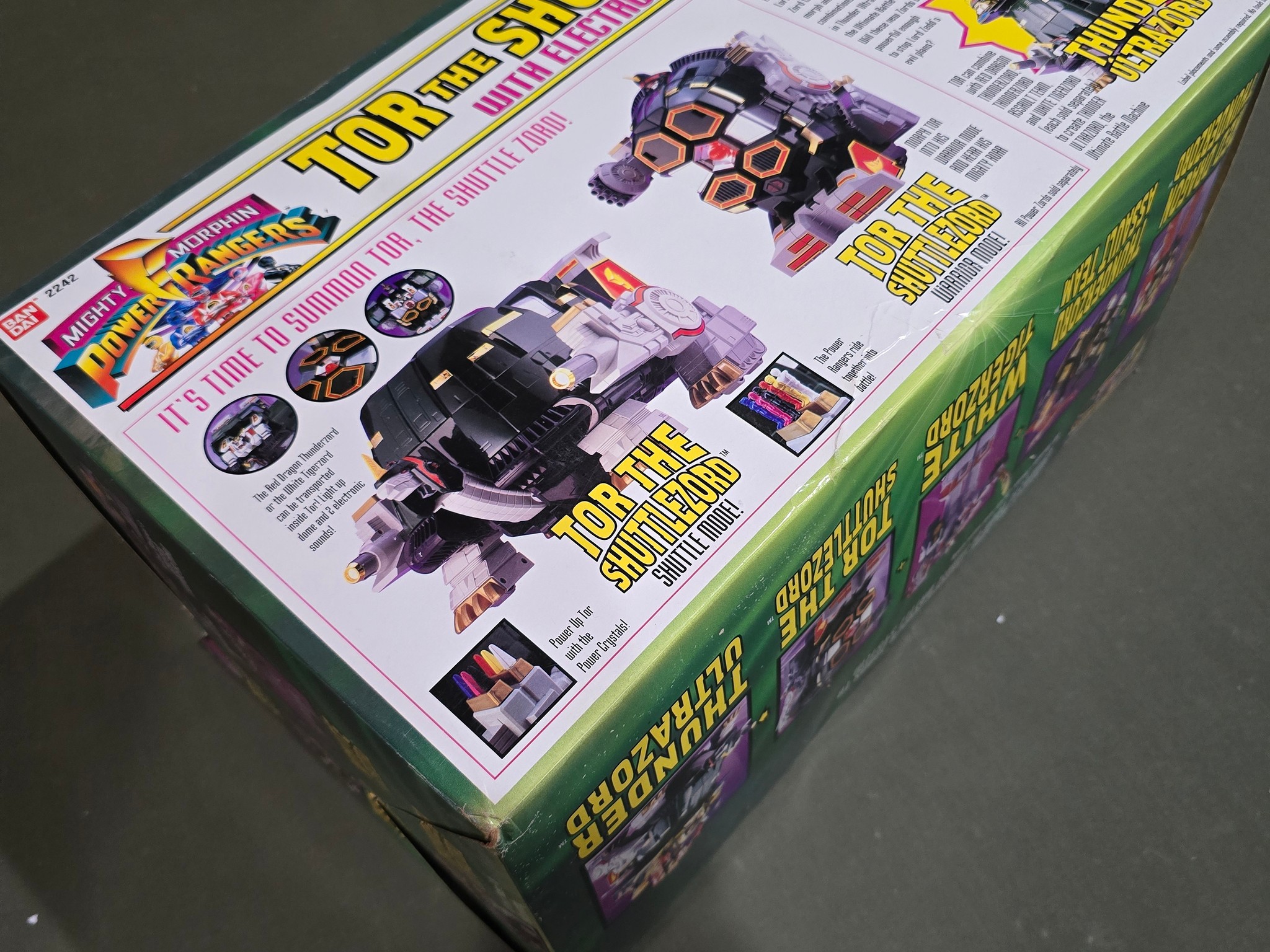 Vintage 1994 Bandai Mighty Morphin Power Rangers Tor The Shuttle Zord new open box