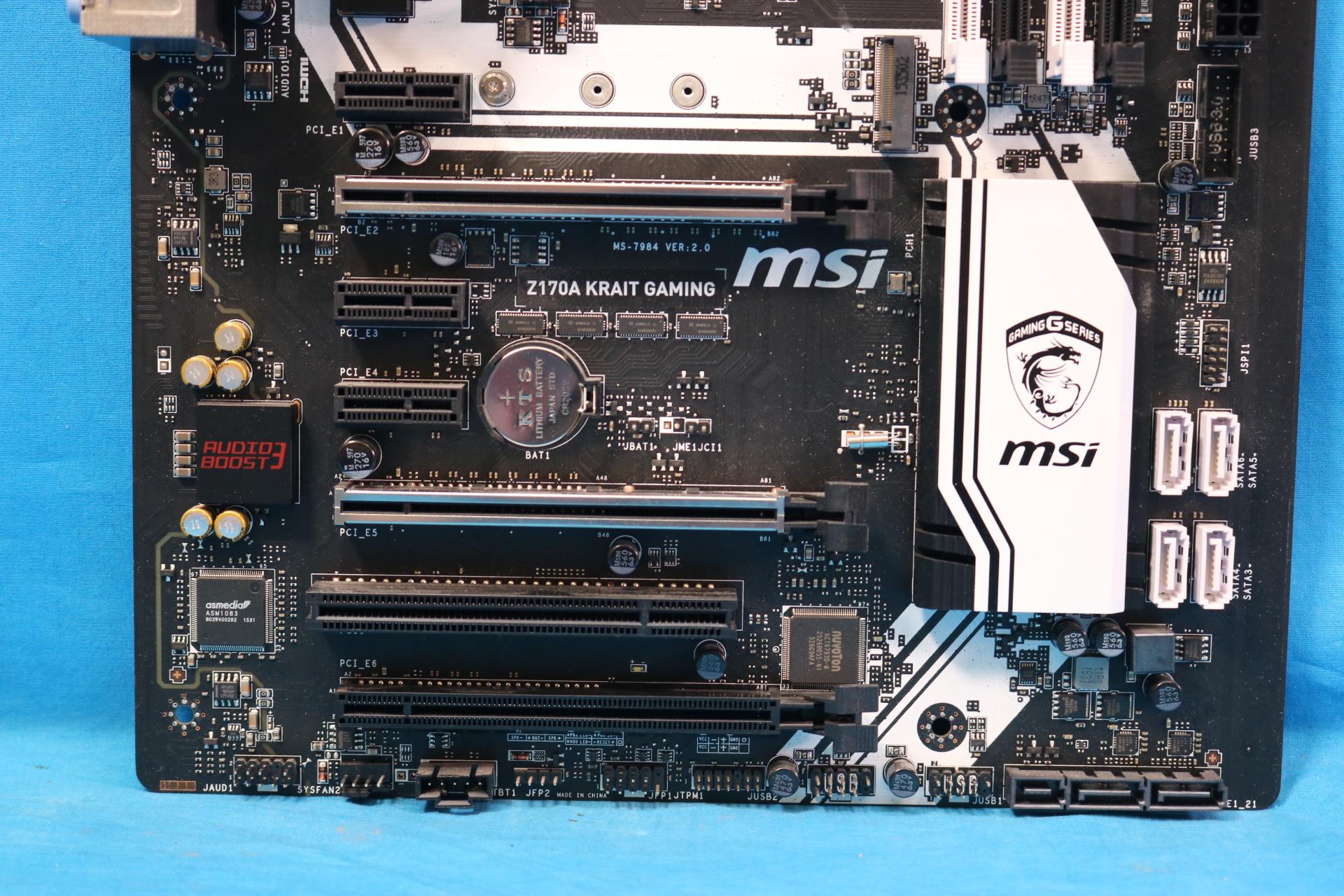 MSI Z170A Krait Gaming Intel LGA1151/Socket H4 DDR4 ATX Desktop Motherboard & I/O - 4150870469