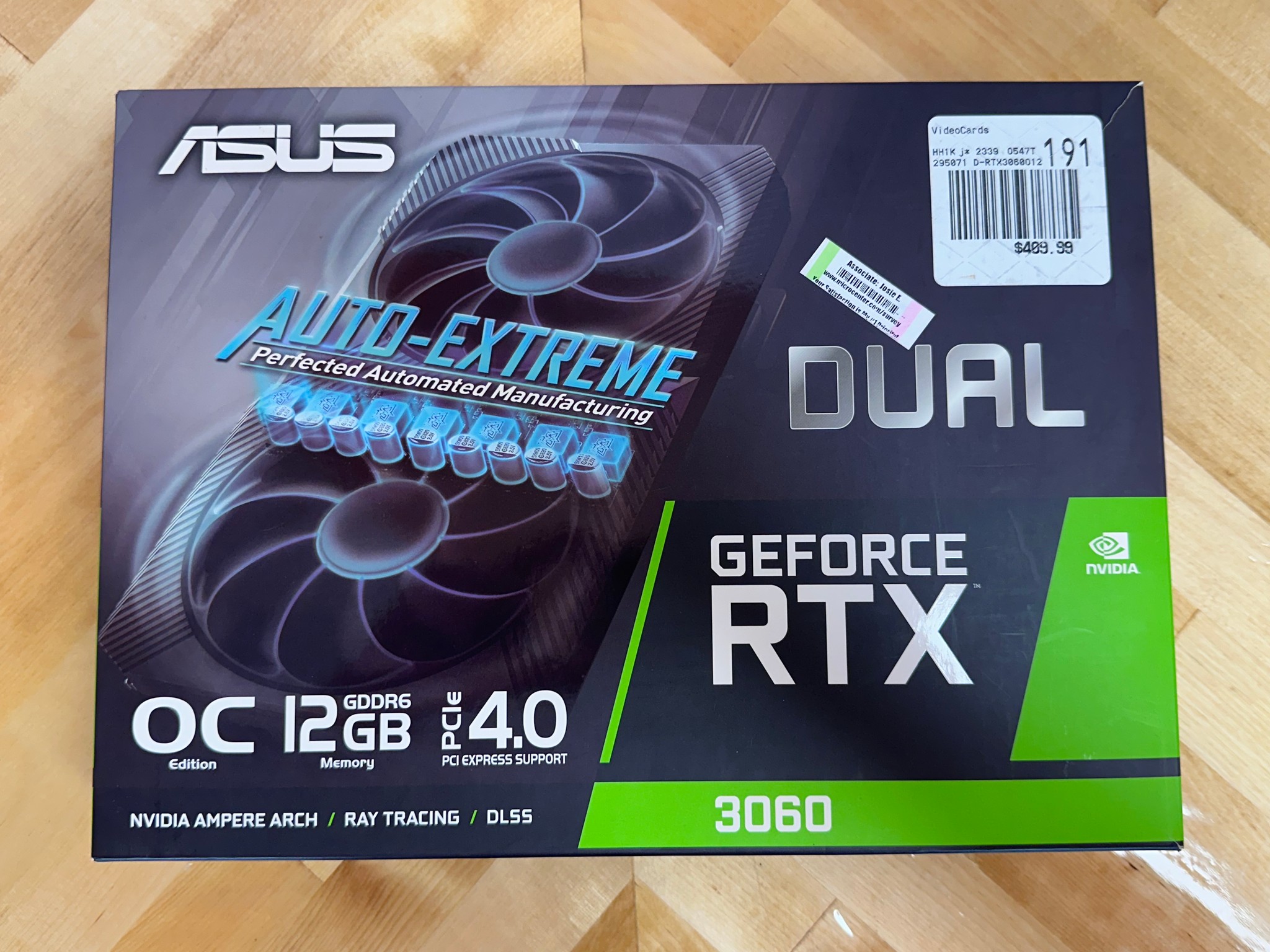 ASUS DUAL GeForce RTX 3060 OC 12GB
